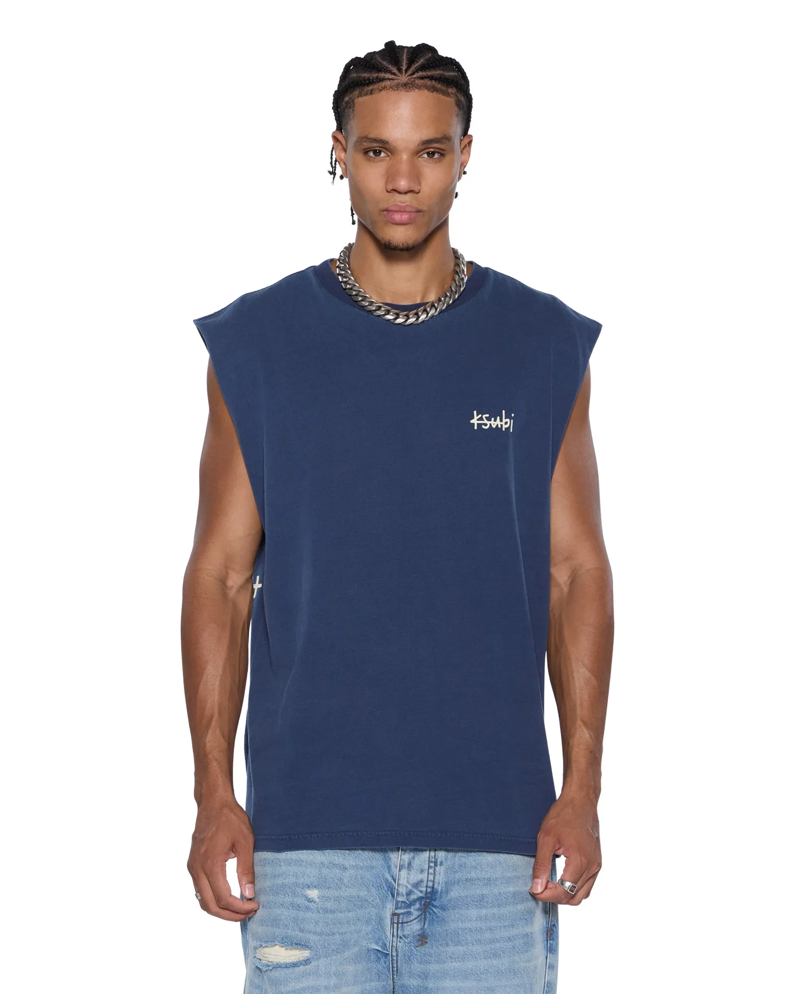 ALL DAY BIGGIE CUT OFF TEE DEEP
