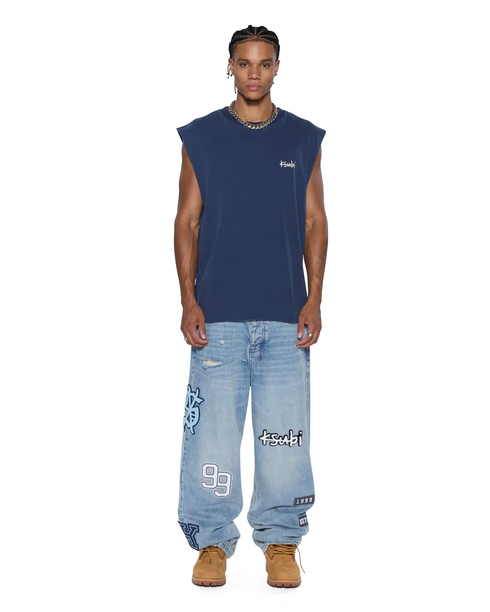 ALL DAY BIGGIE CUT OFF TEE DEEP