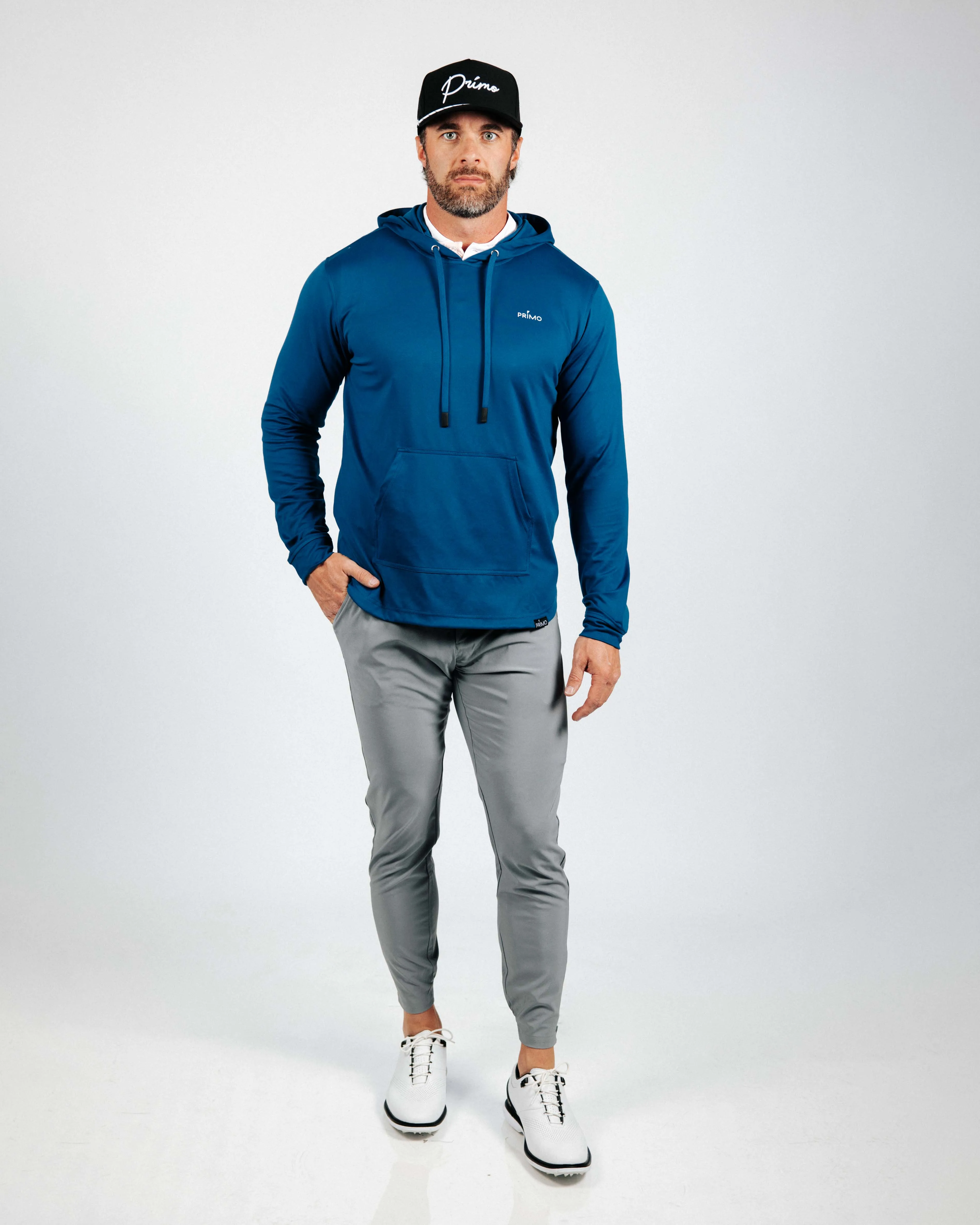 Big Blue Golf Hoodie,Men Top