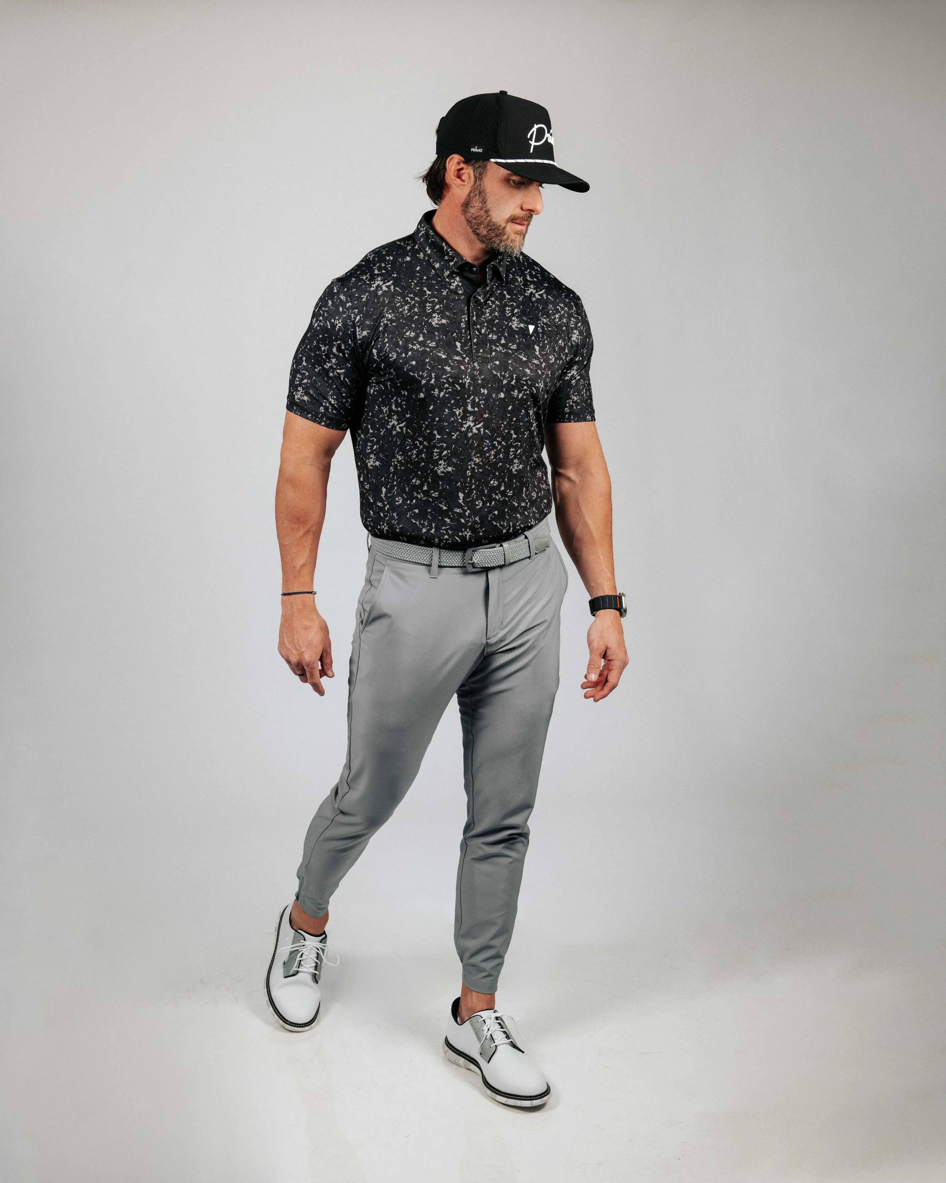 Black Camo Classic Polo,Men Top