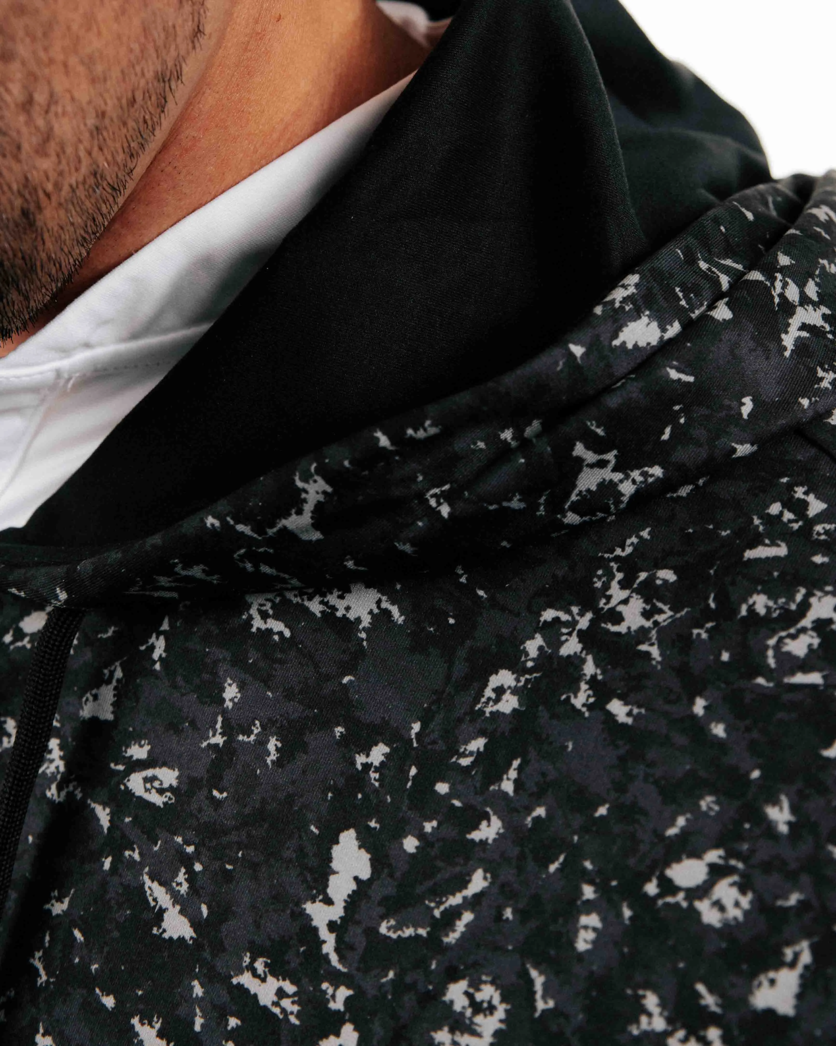 Black Camo Golf Hoodie,Men Top