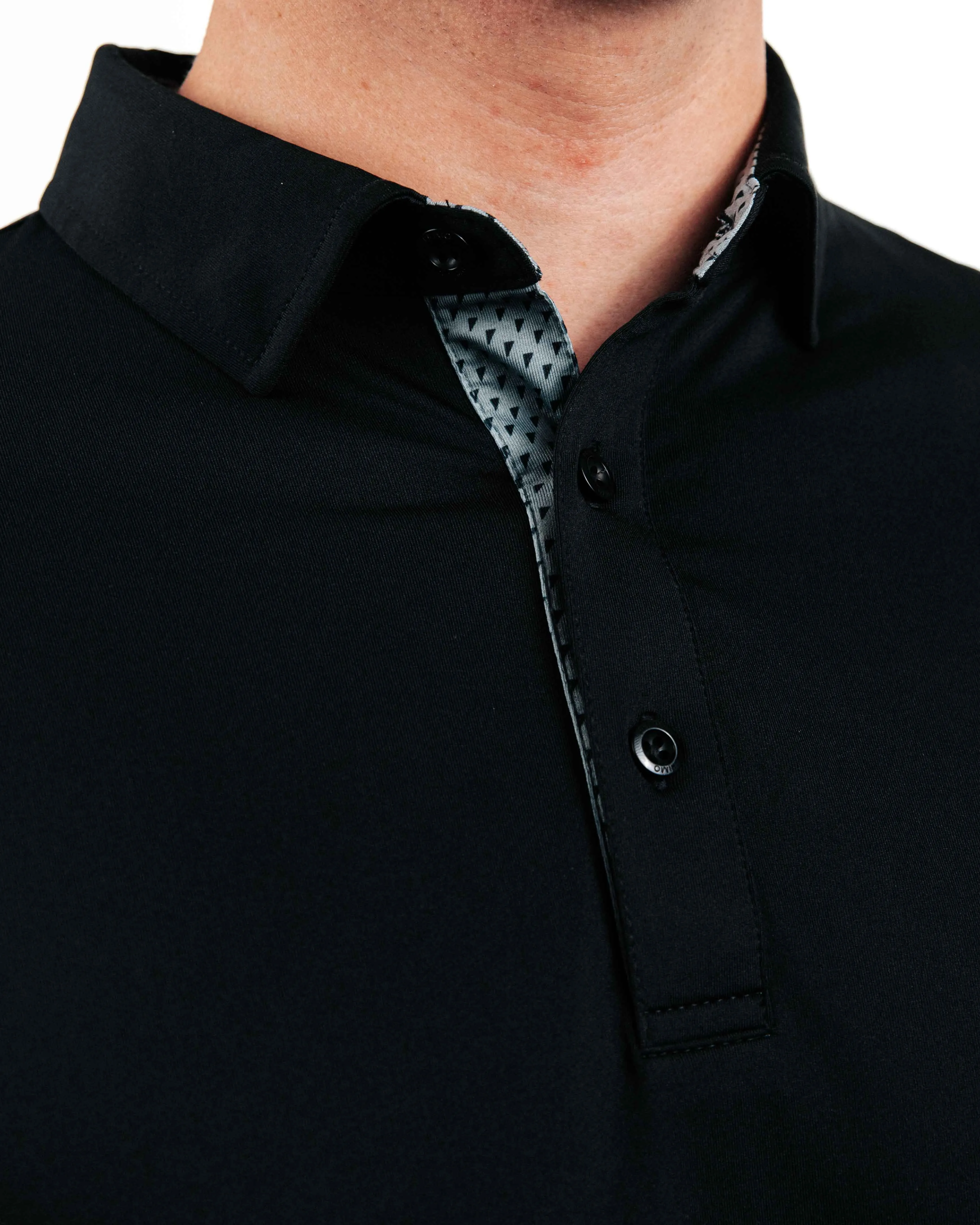 Black Classic Polo,Men Top