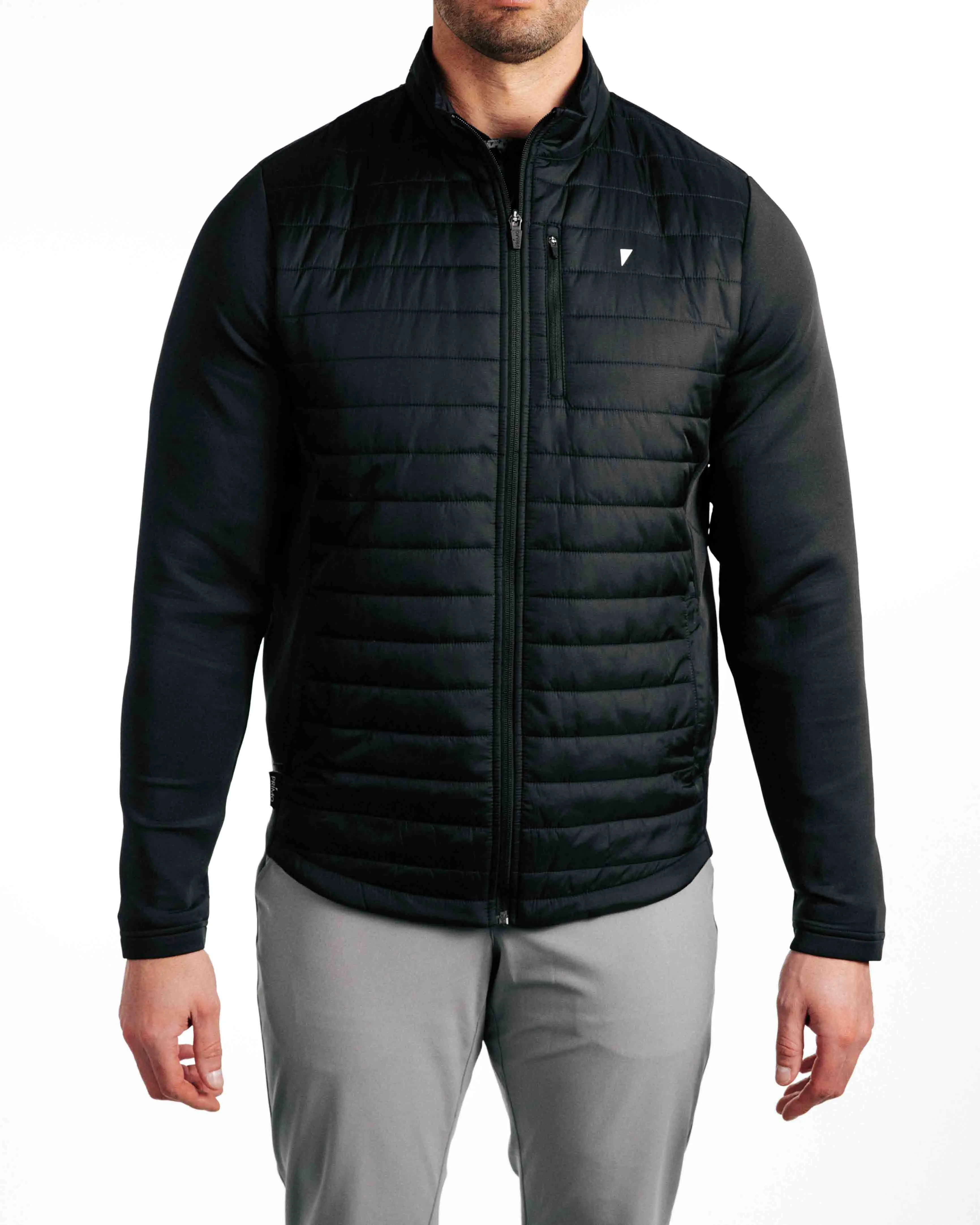 Black Hybrid Jacket,Men Top