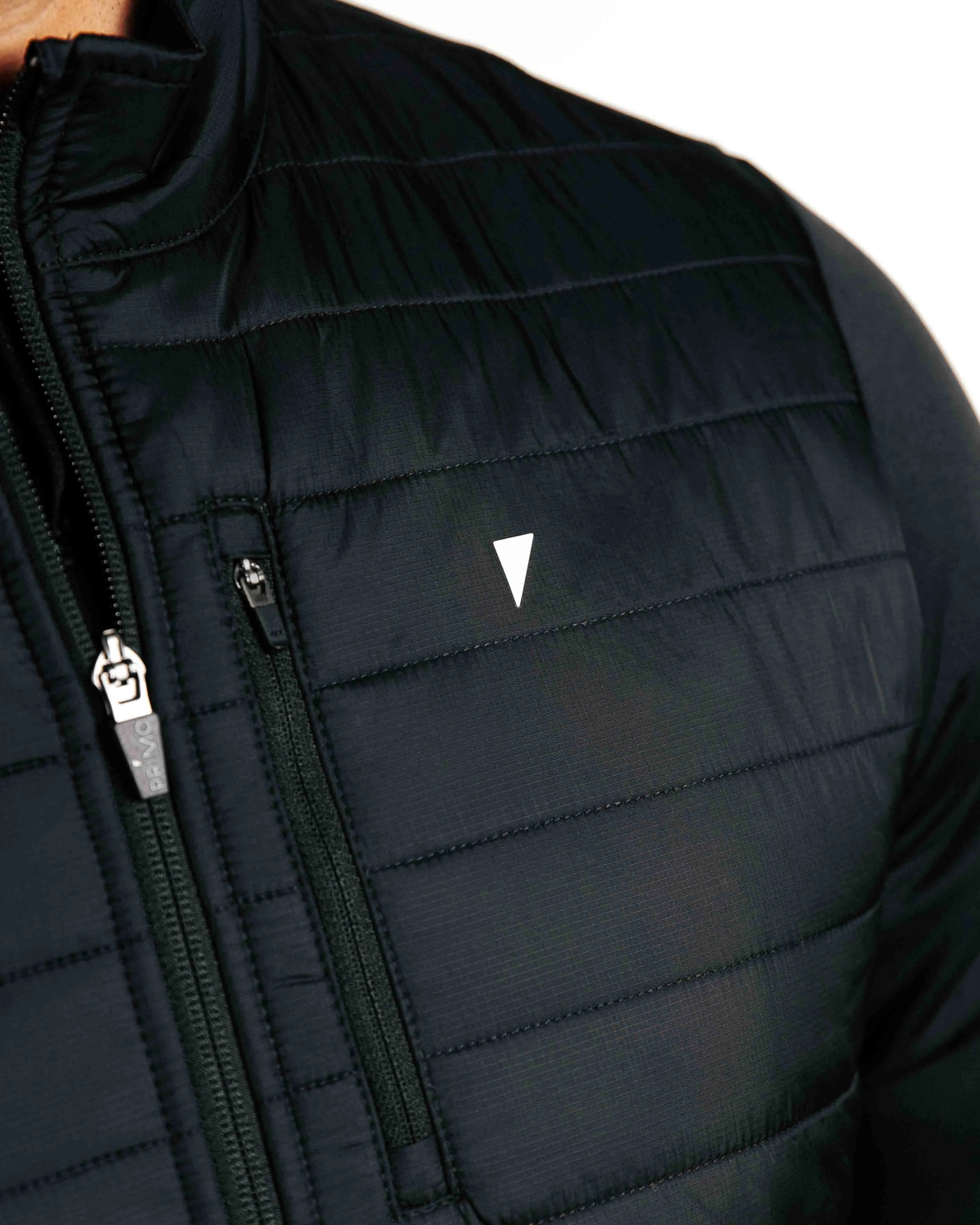 Black Hybrid Jacket,Men Top