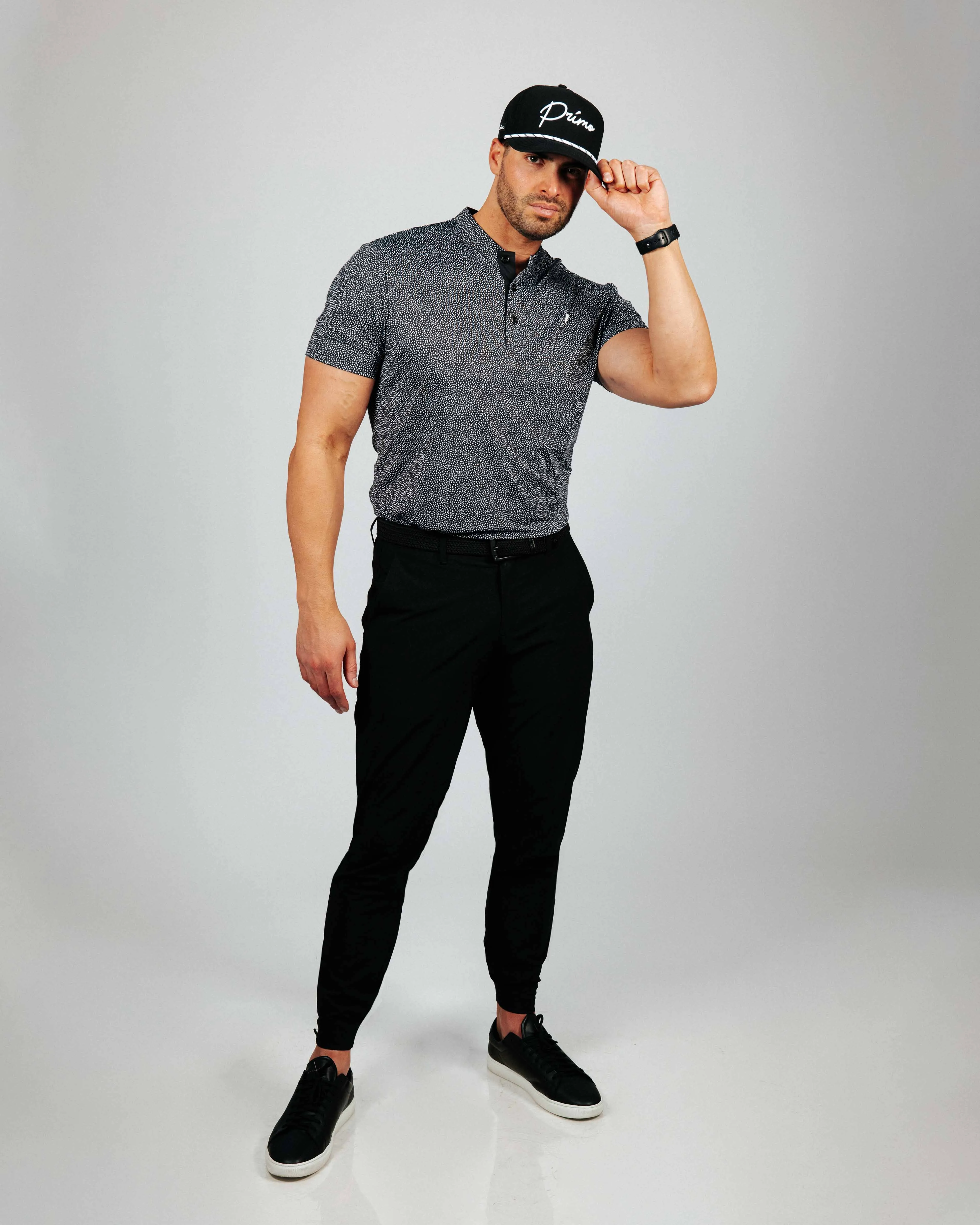Black Pebble Blade Polo,Men Top