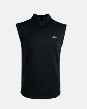 Black Quarter Zip Vest,Men Top
