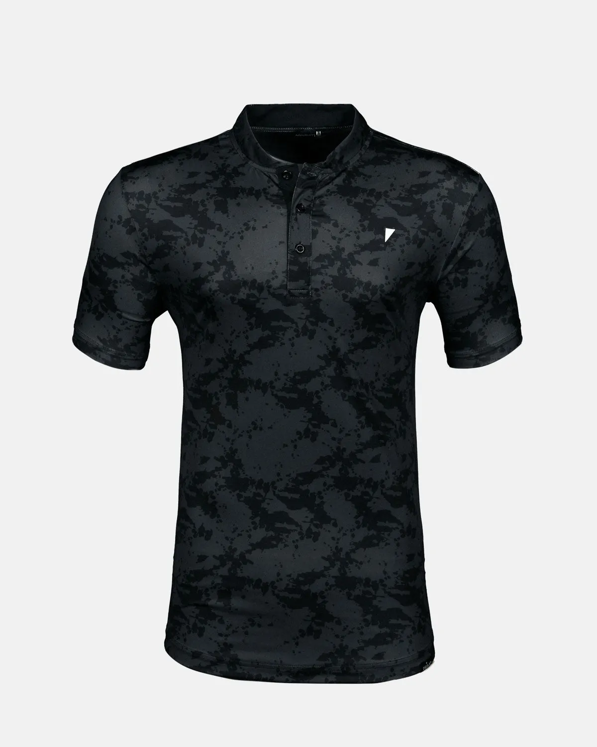 Black Splatter Blade Polo,Men Top