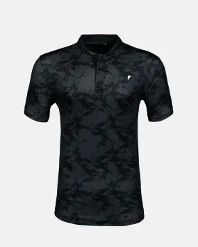Black Splatter Blade Polo,Men Top