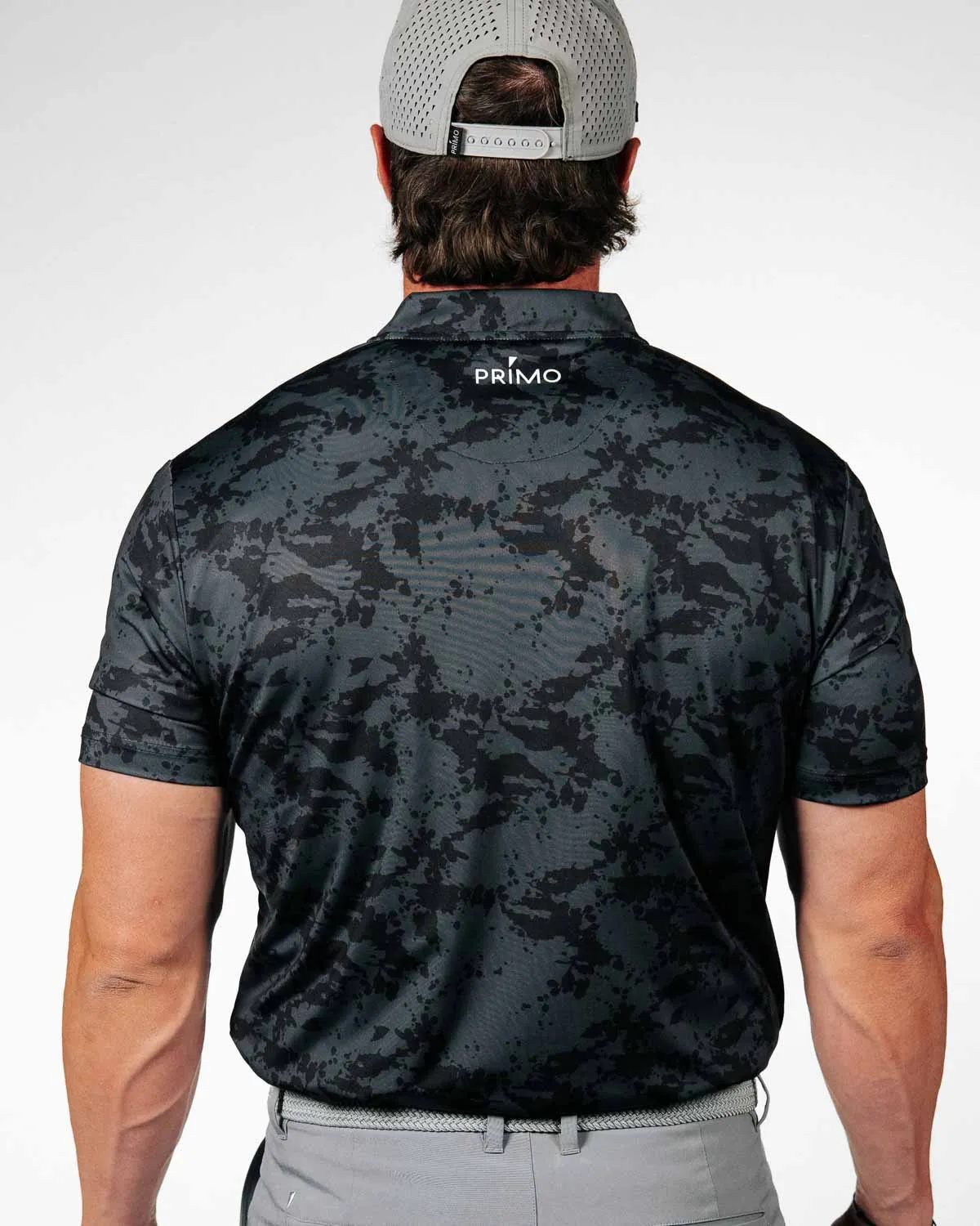 Black Splatter Blade Polo,Men Top