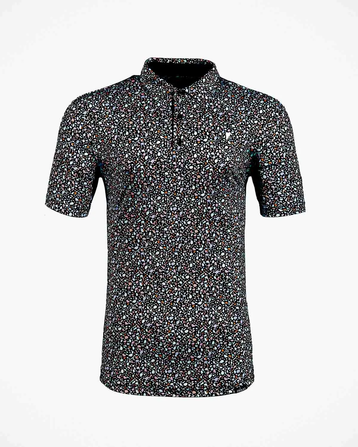 Black Stained Glass Classic Polo,Men Top