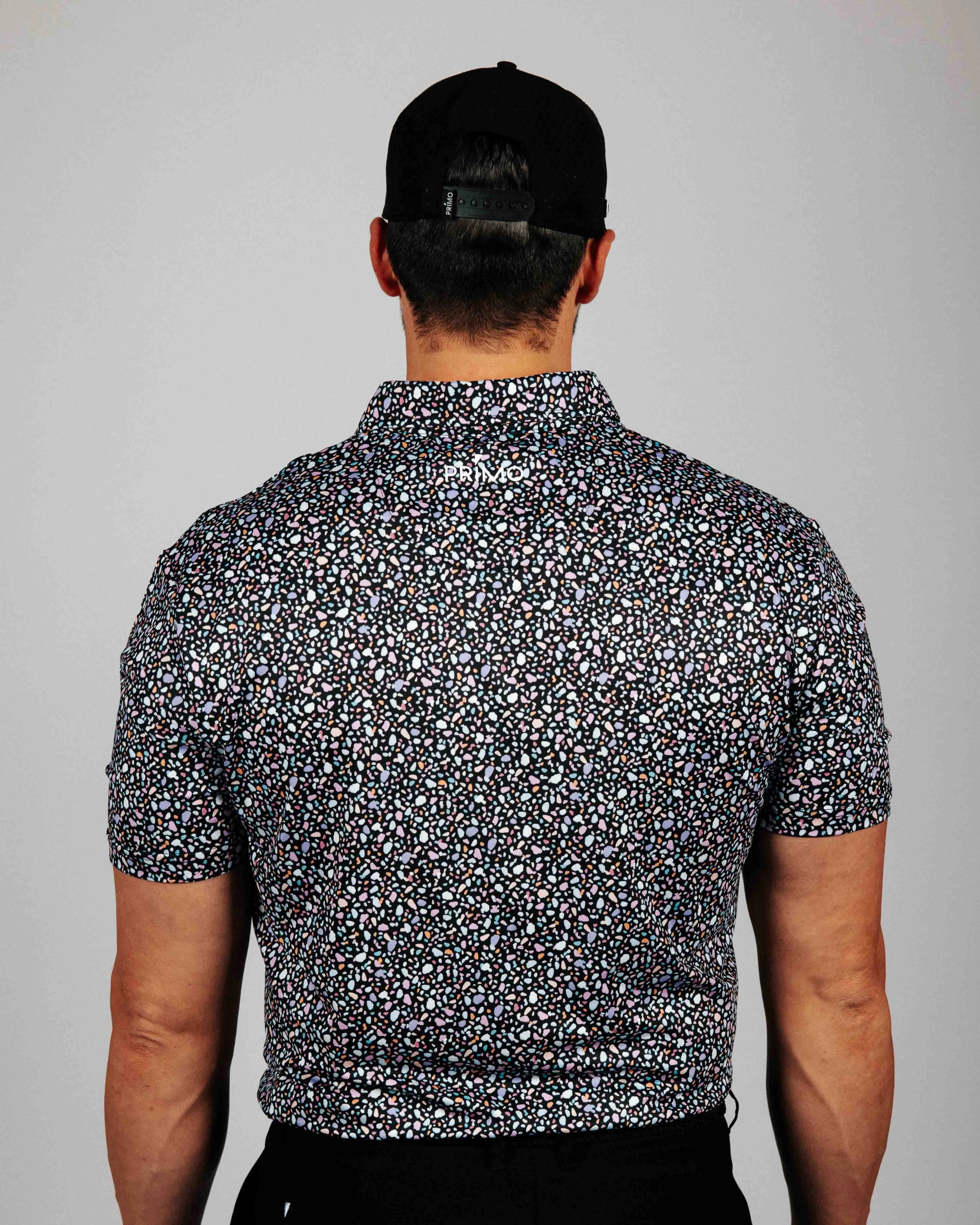 Black Stained Glass Classic Polo,Men Top