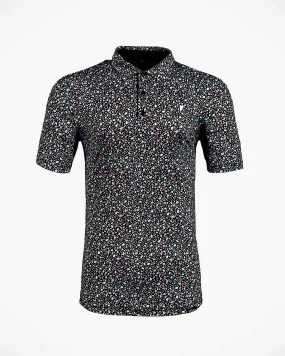 Black Stained Glass Classic Polo,Men Top
