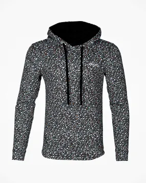 Black Stained Glass Golf Hoodie,Men Top