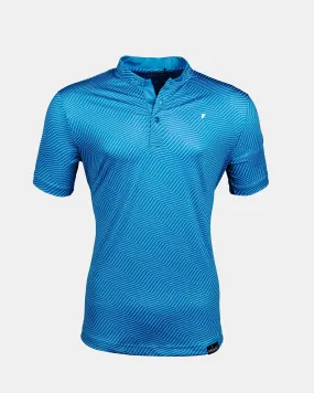 Blue Chevron Blade Polo,Men Top