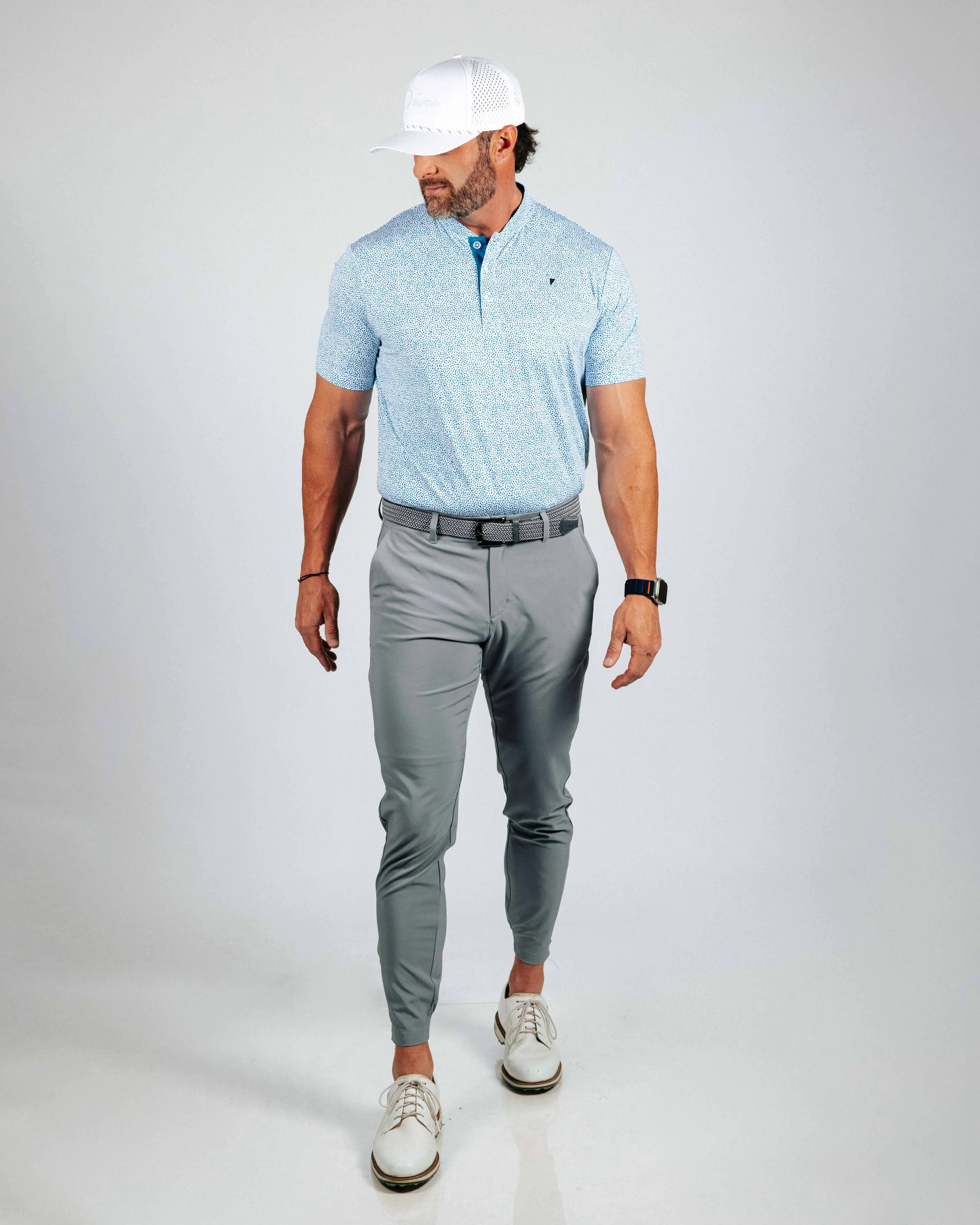 Blue Pebble Blade Polo,Men Top