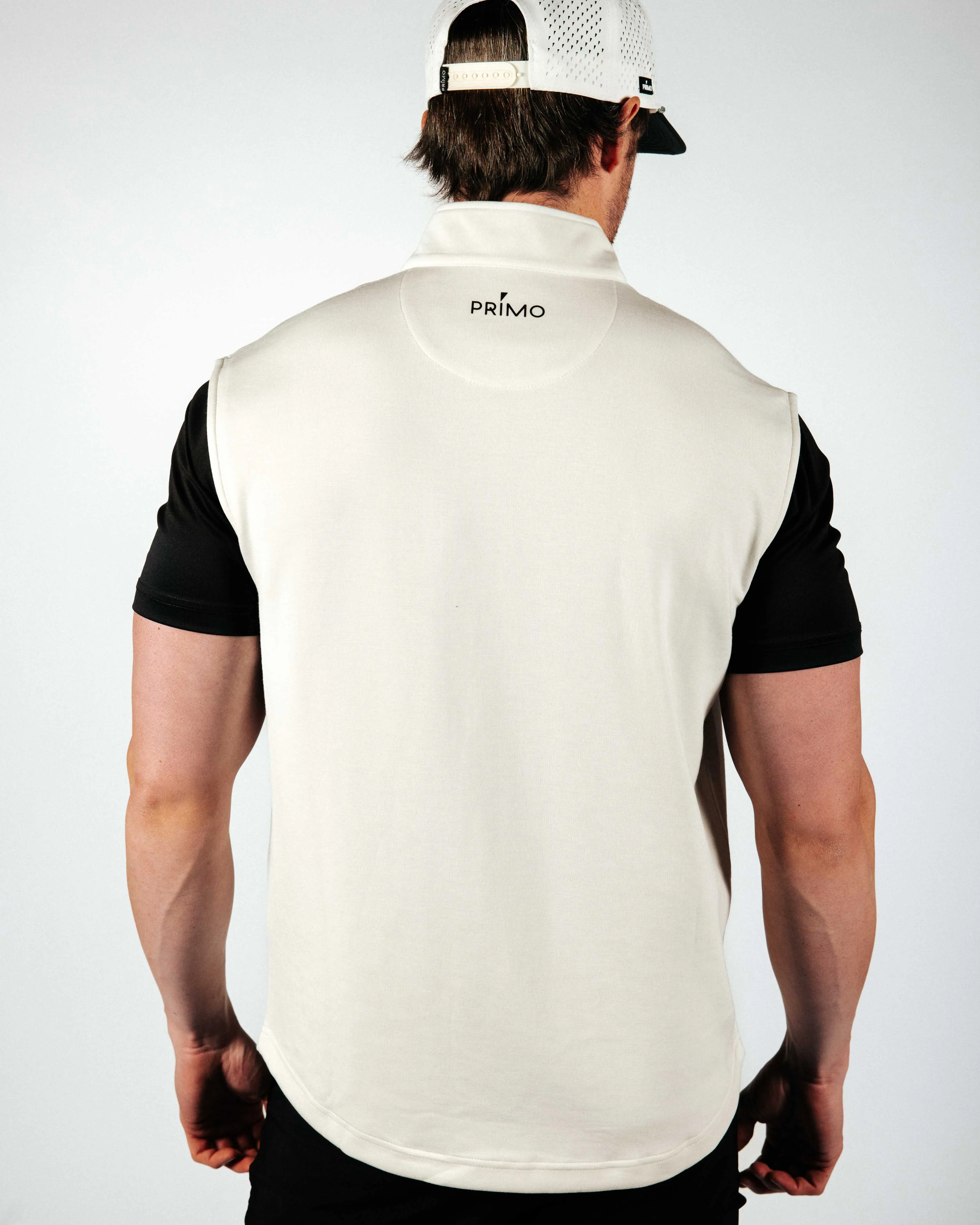 Bone Quarter Zip Vest,Men Top
