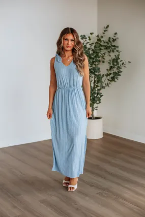 Danetta Striped Dress - Chambray Mix