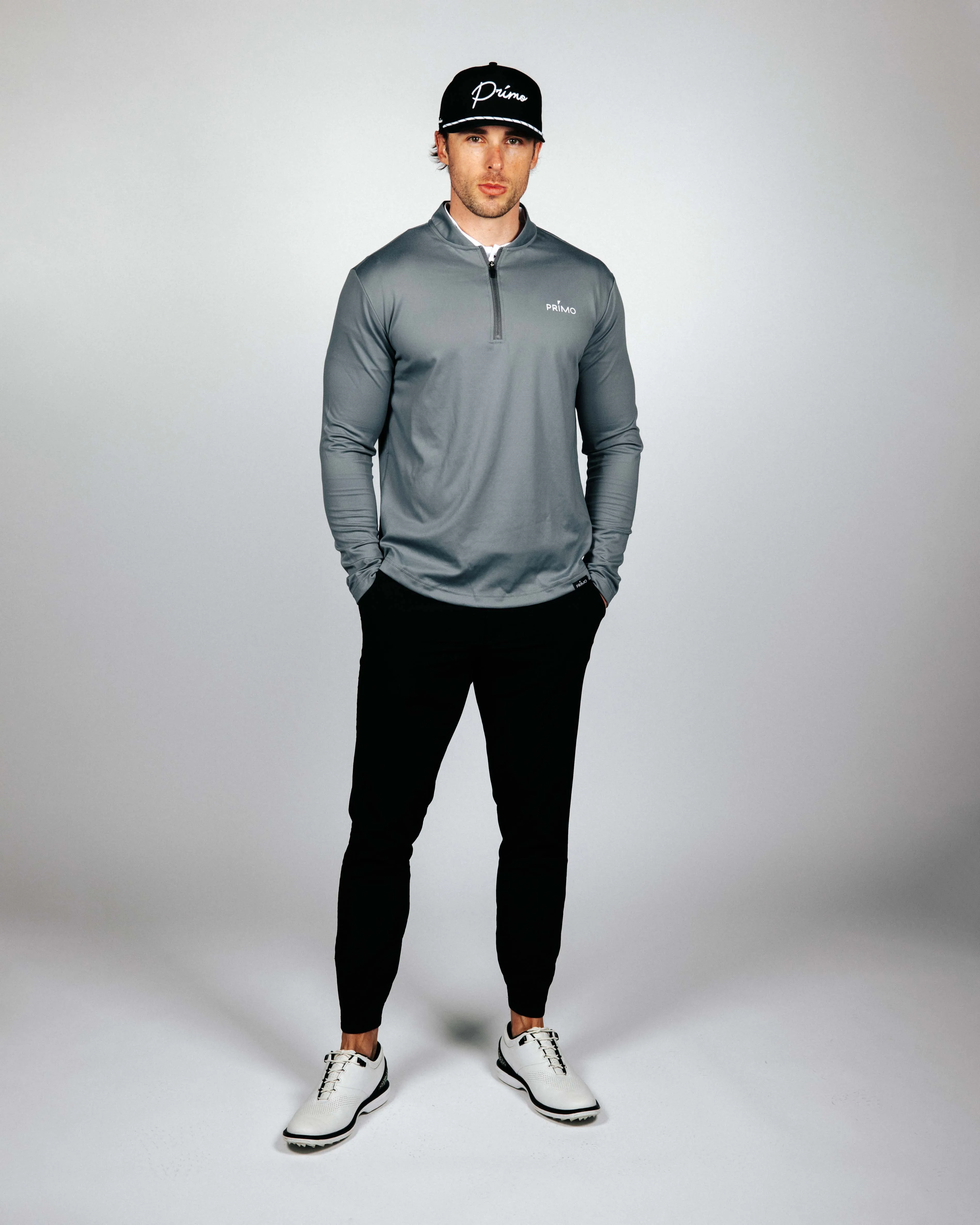Dark Gray Blade Quarter Zip,Men Top