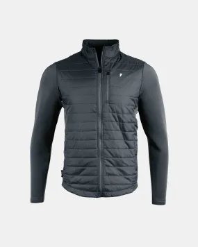 Dark Gray Hybrid Jacket,Men Top