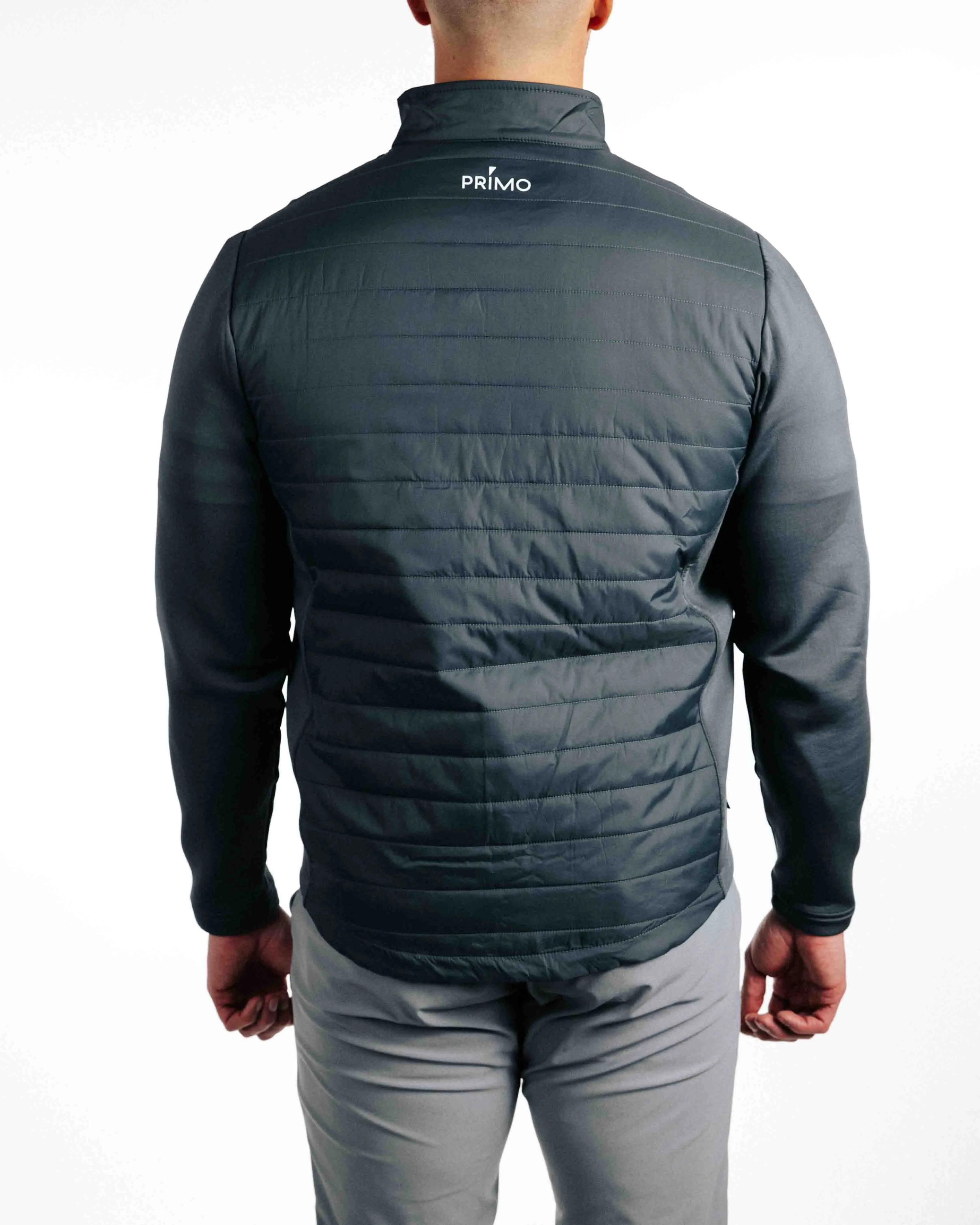 Dark Gray Hybrid Jacket,Men Top