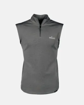 Dark Gray Quarter Zip Vest,Men Top