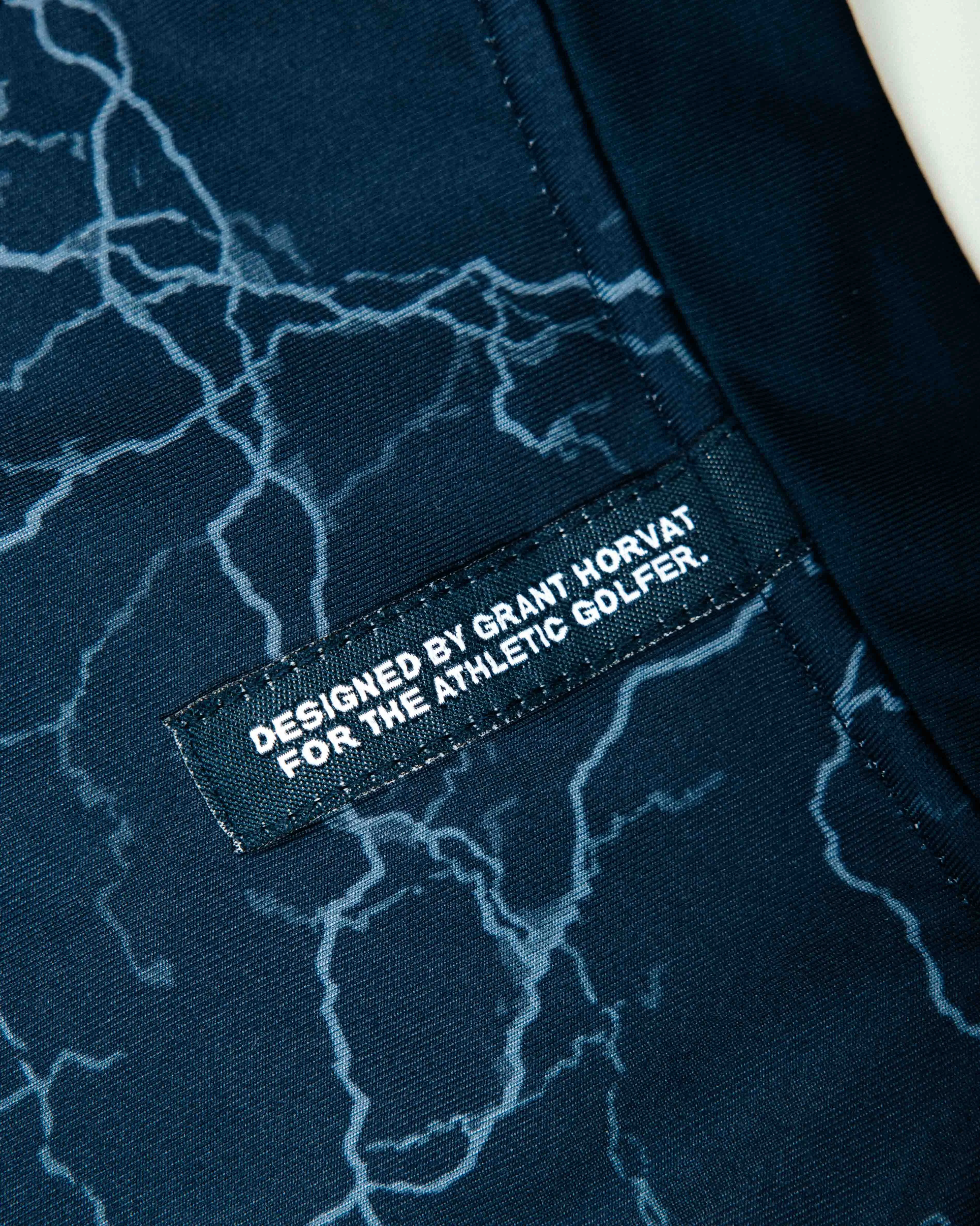 Grant Horvat Blue Bolt Blade Polo,Men Top