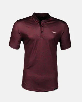 Grant Horvat Maroon Waves Blade Polo,Men Top