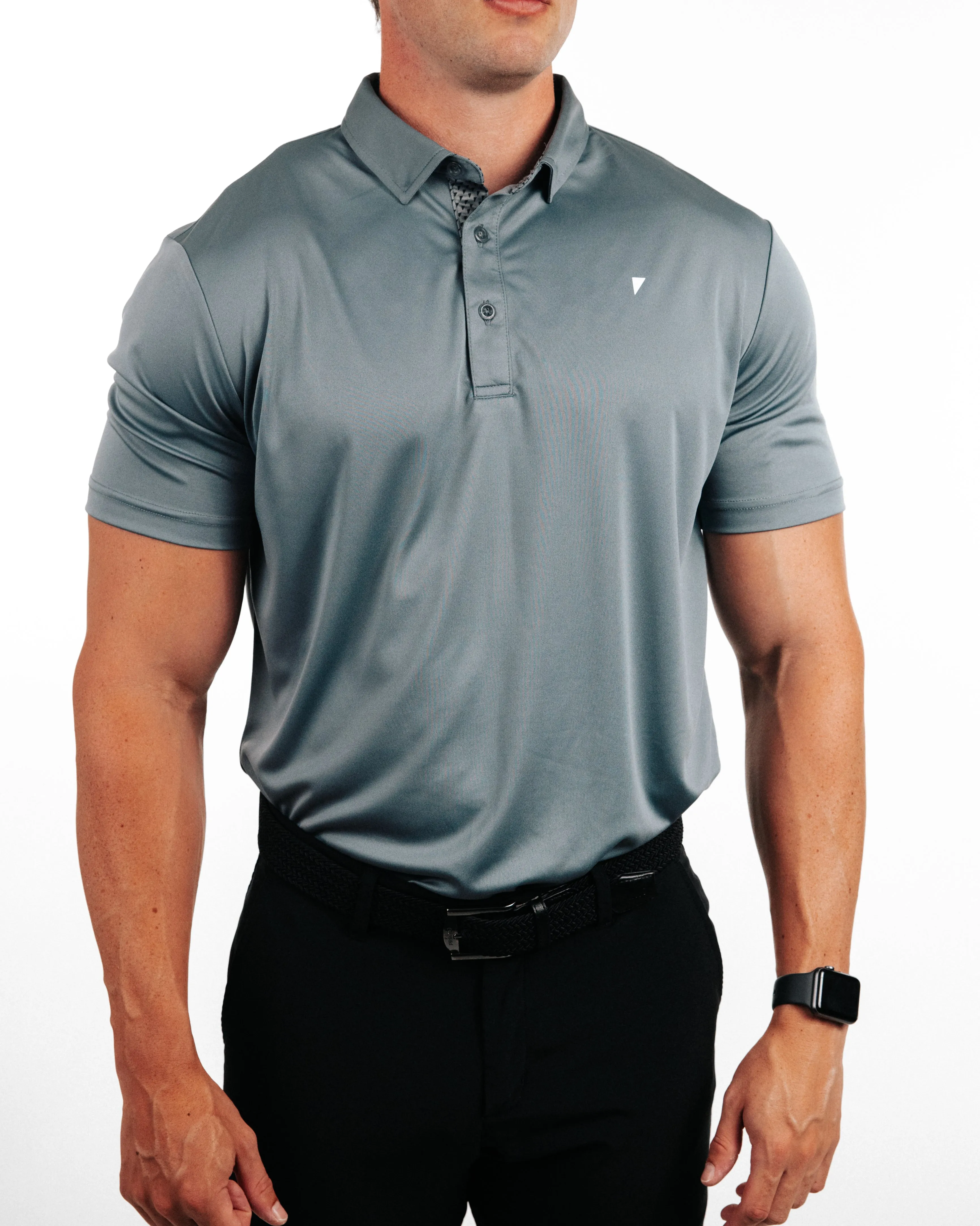 Gray Classic Polo,Men Top