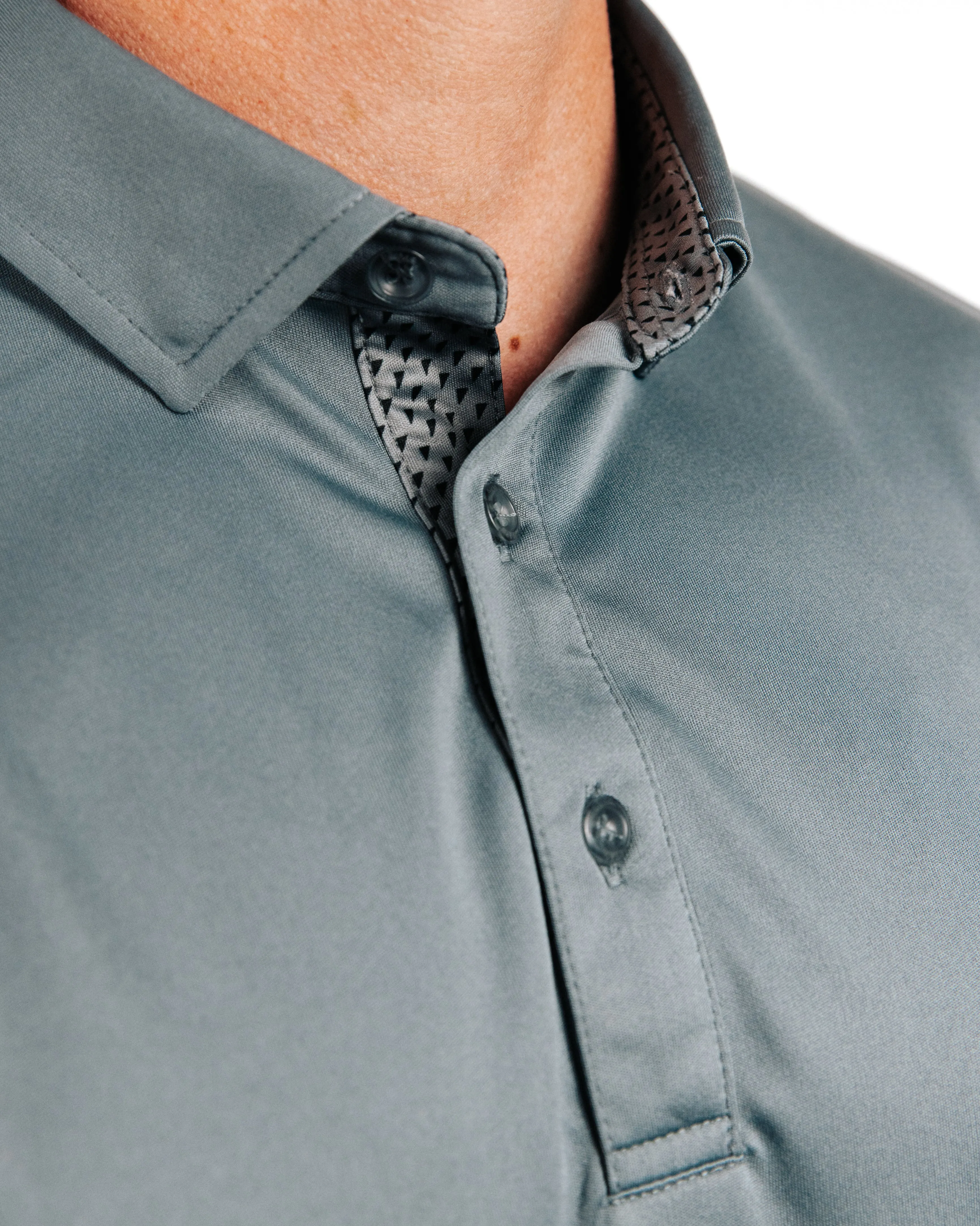 Gray Classic Polo,Men Top