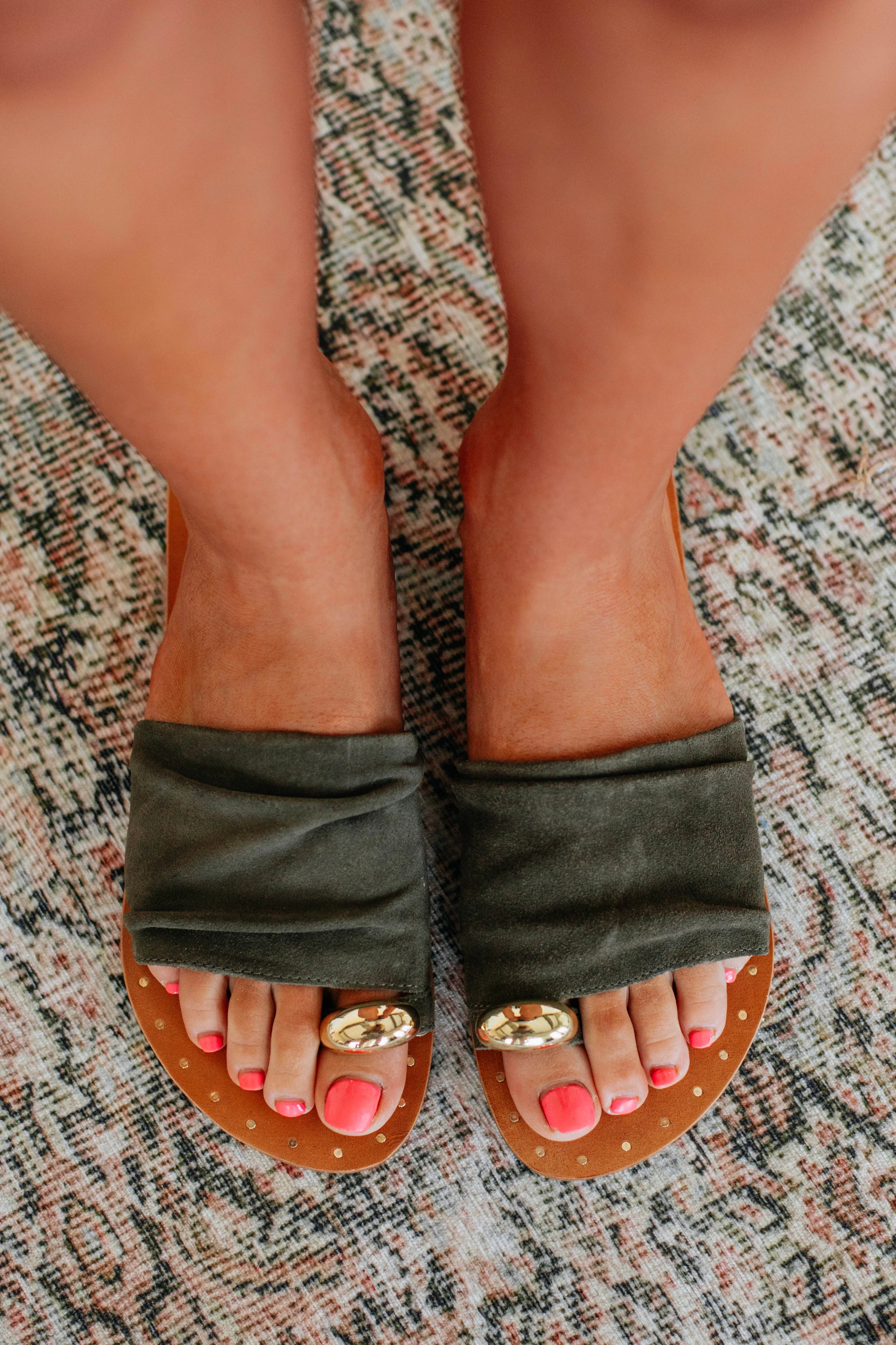 Keep It Current Sandals - Moss