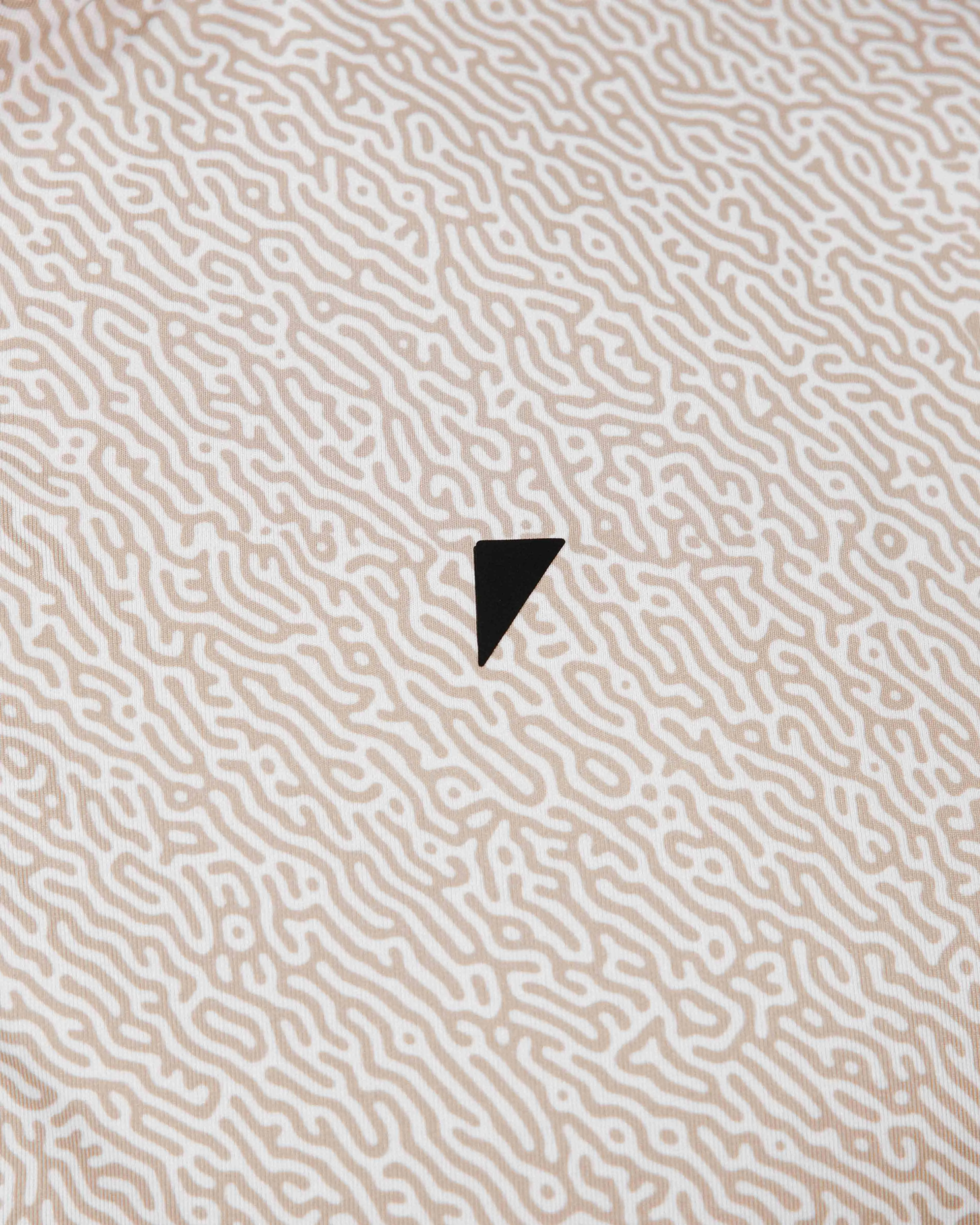 Khaki Maze Blade Polo,Men Top