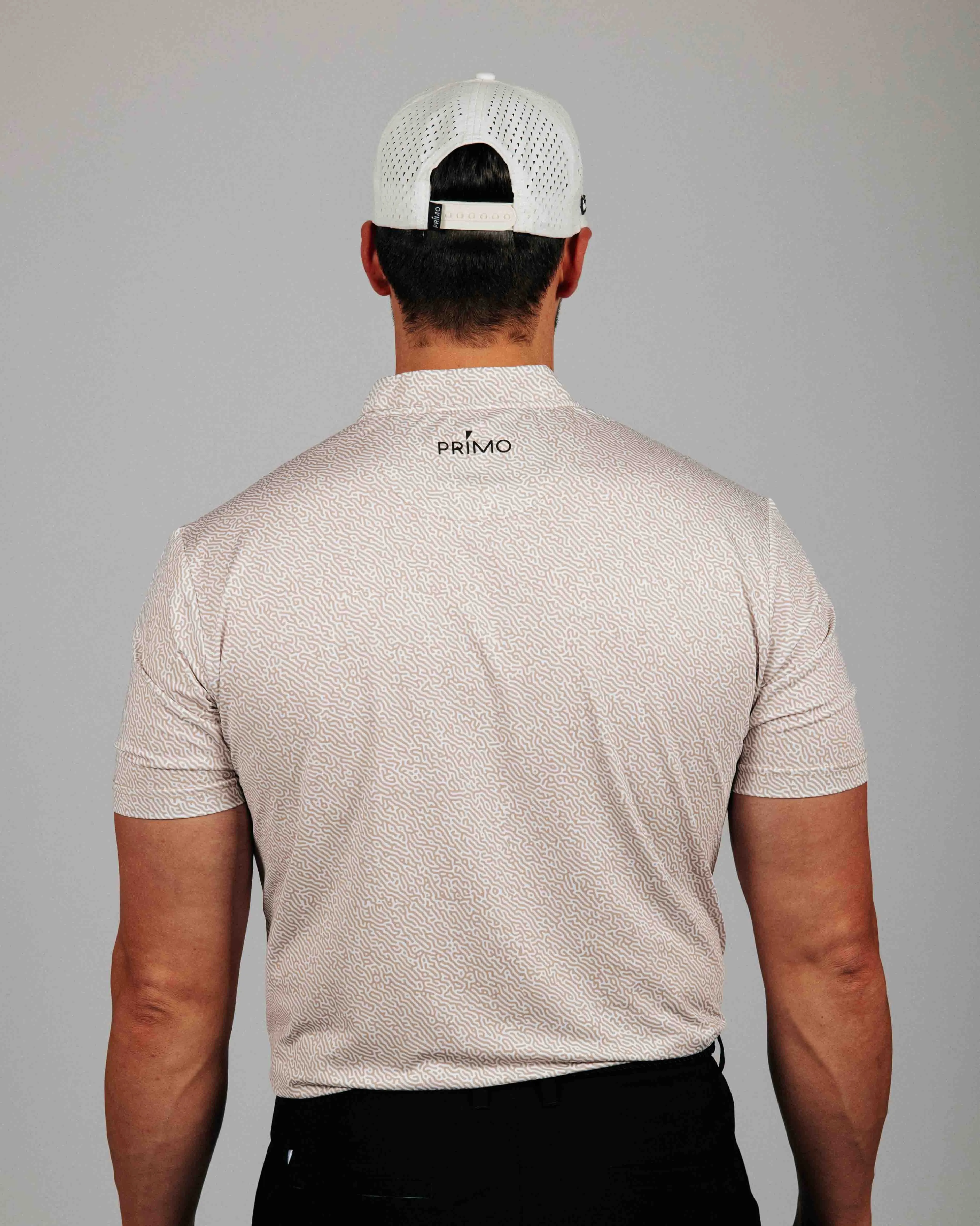 Khaki Maze Blade Polo,Men Top