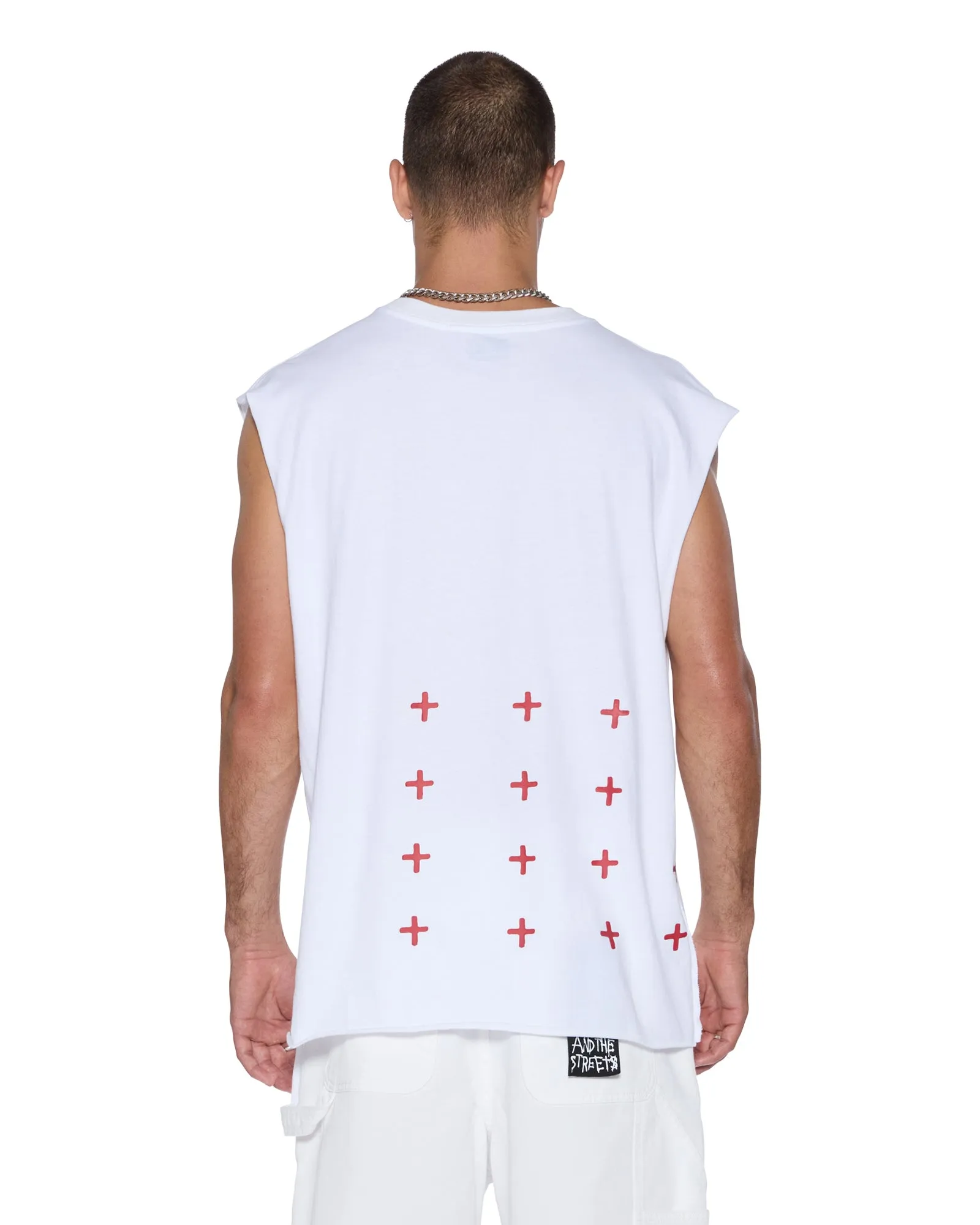 KINGDOM CUT OFF BIGGIE TEE WHITE