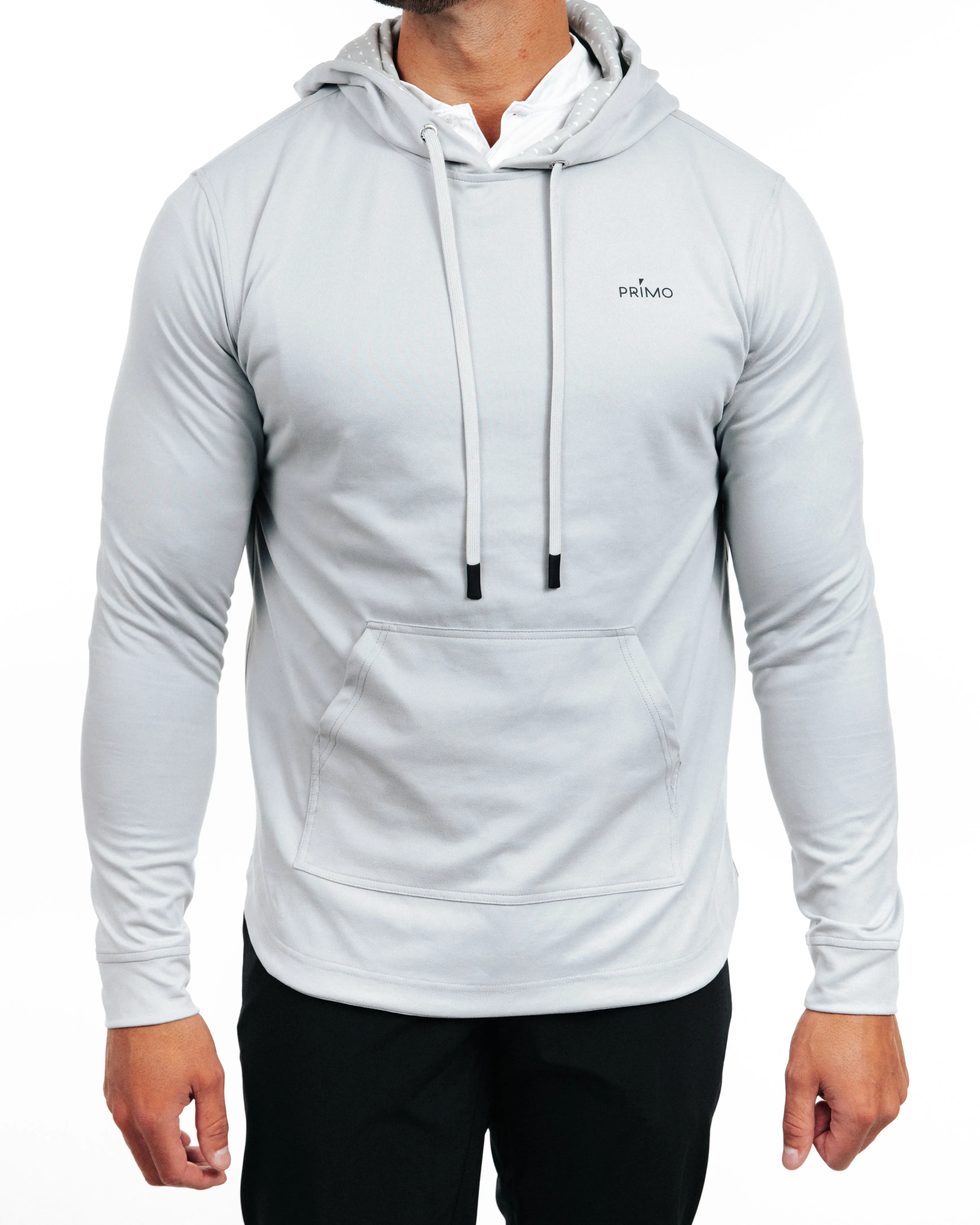 Light Gray Golf Hoodie,Men Top