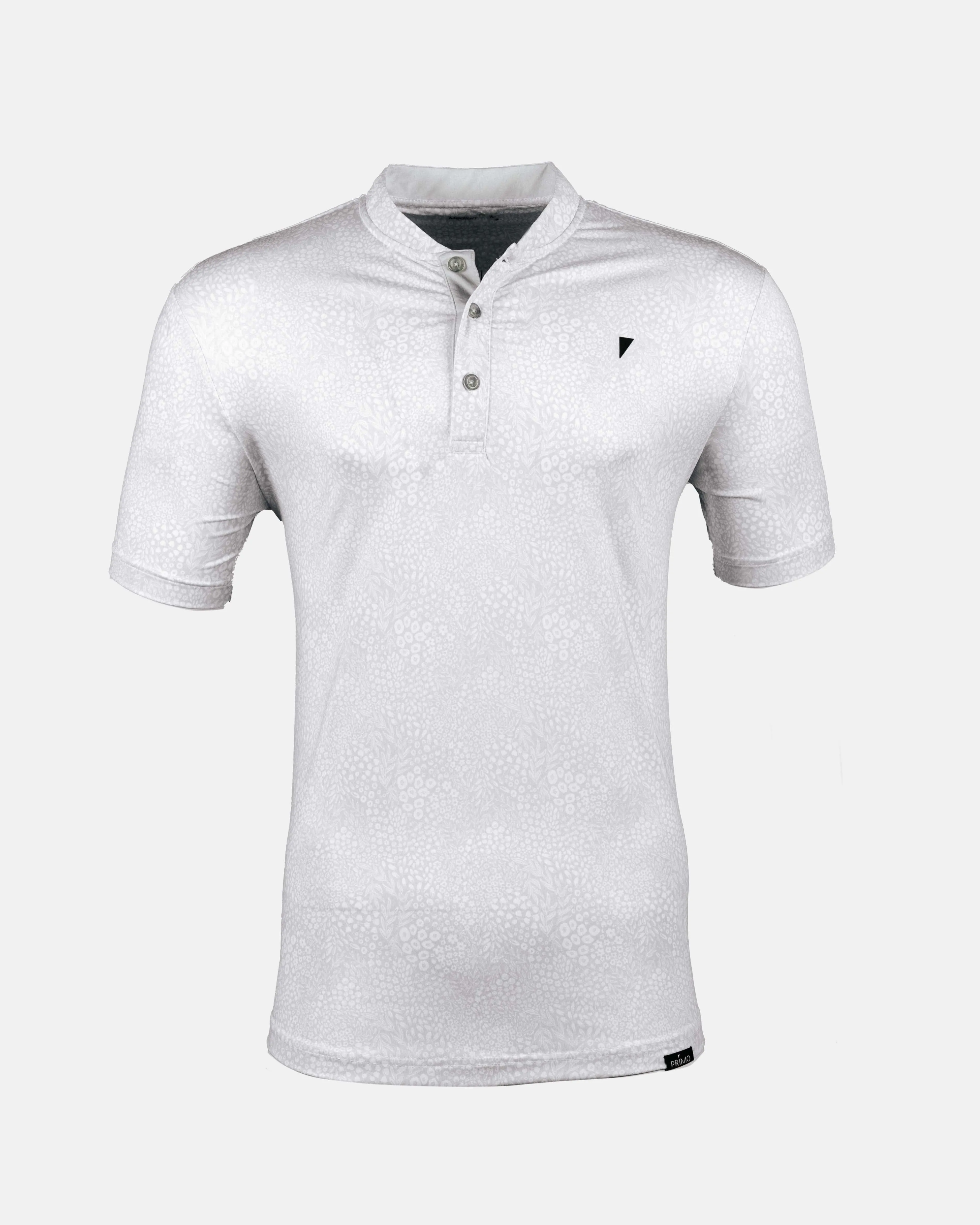 Light Gray Grove Blade Collar Polo,Men Top