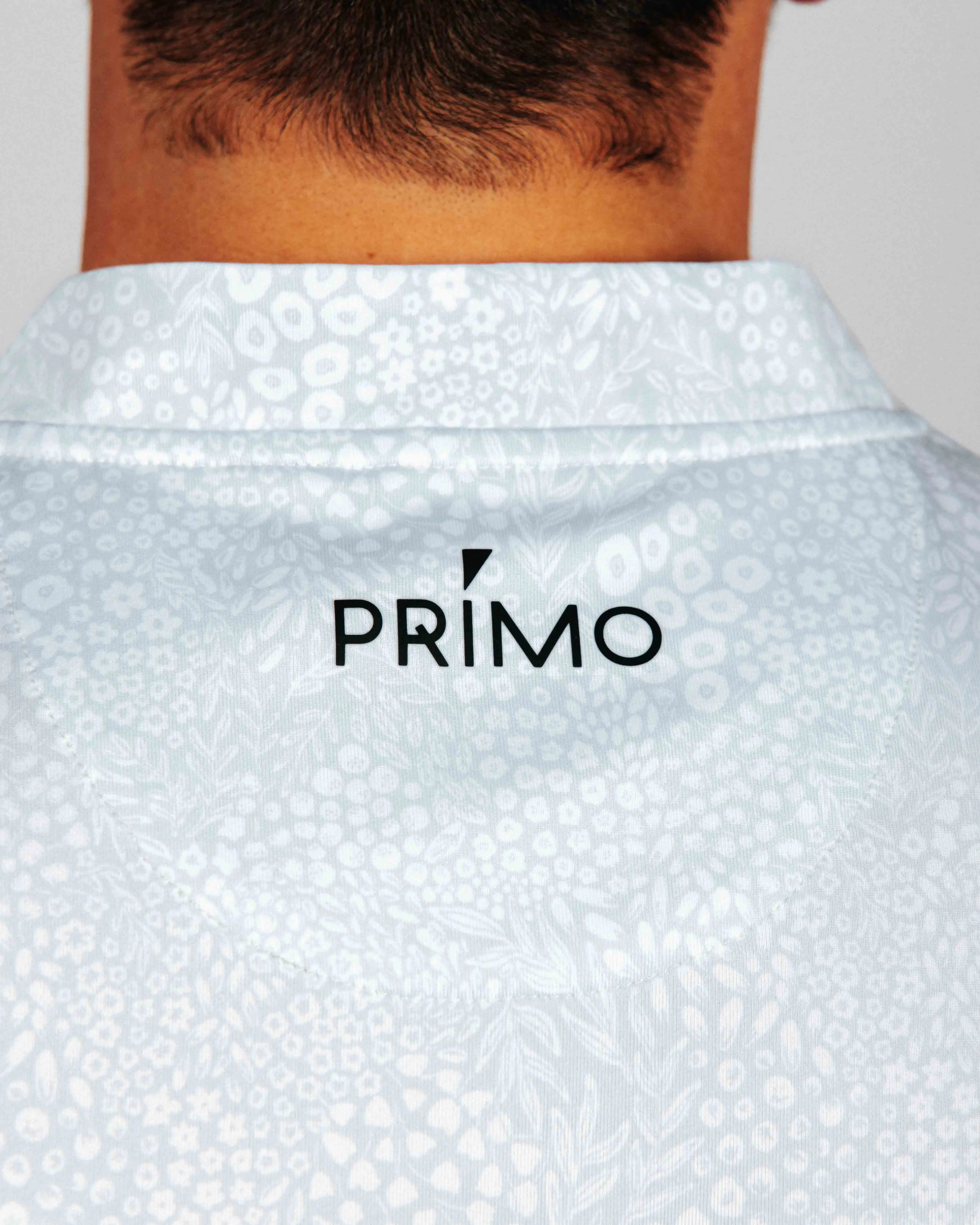 Light Gray Grove Blade Collar Polo,Men Top