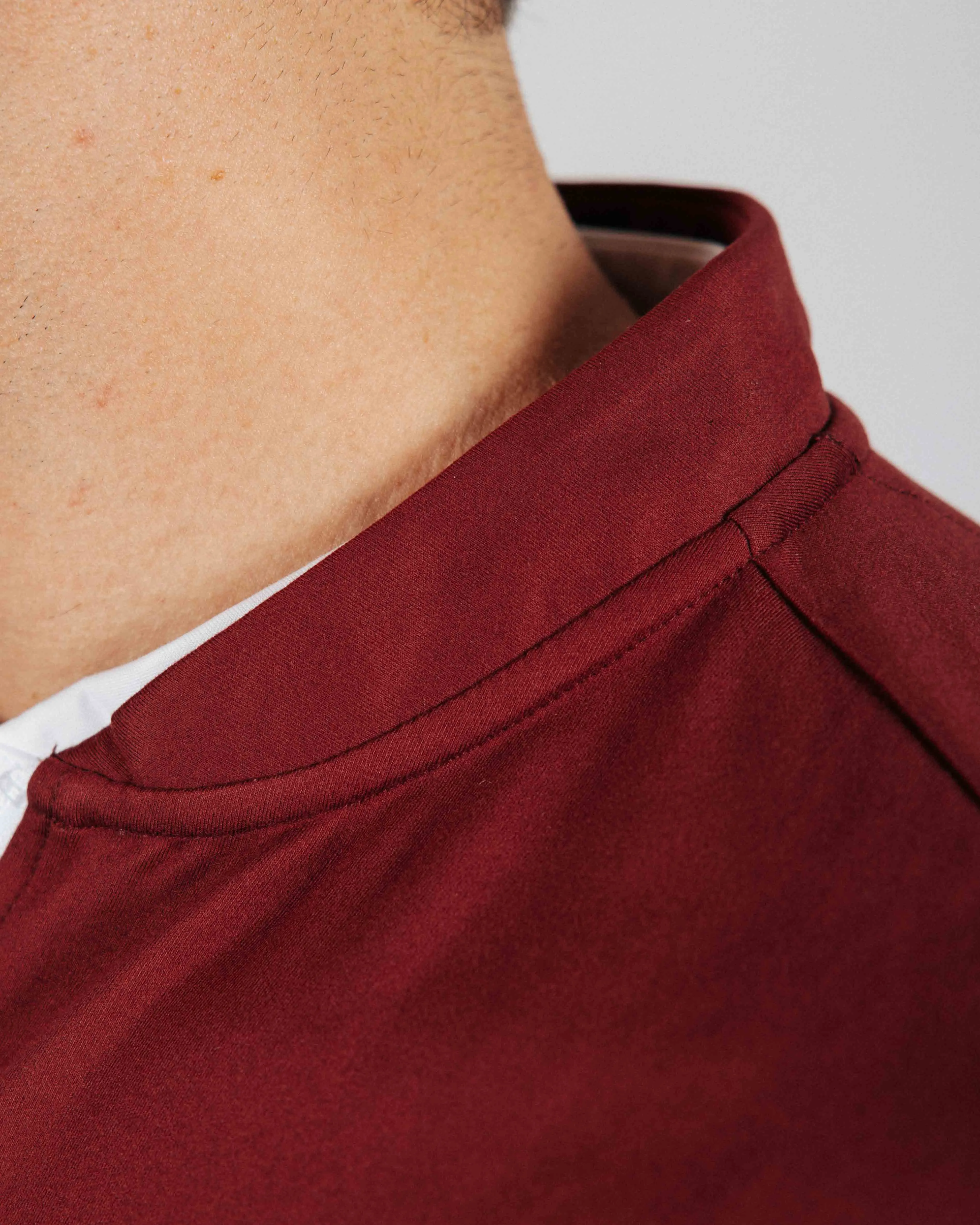 Maroon Blade Quarter Zip,Men Top
