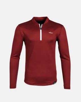 Maroon Blade Quarter Zip,Men Top