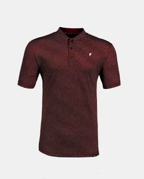 Maroon Chevron Blade Polo,Men Top