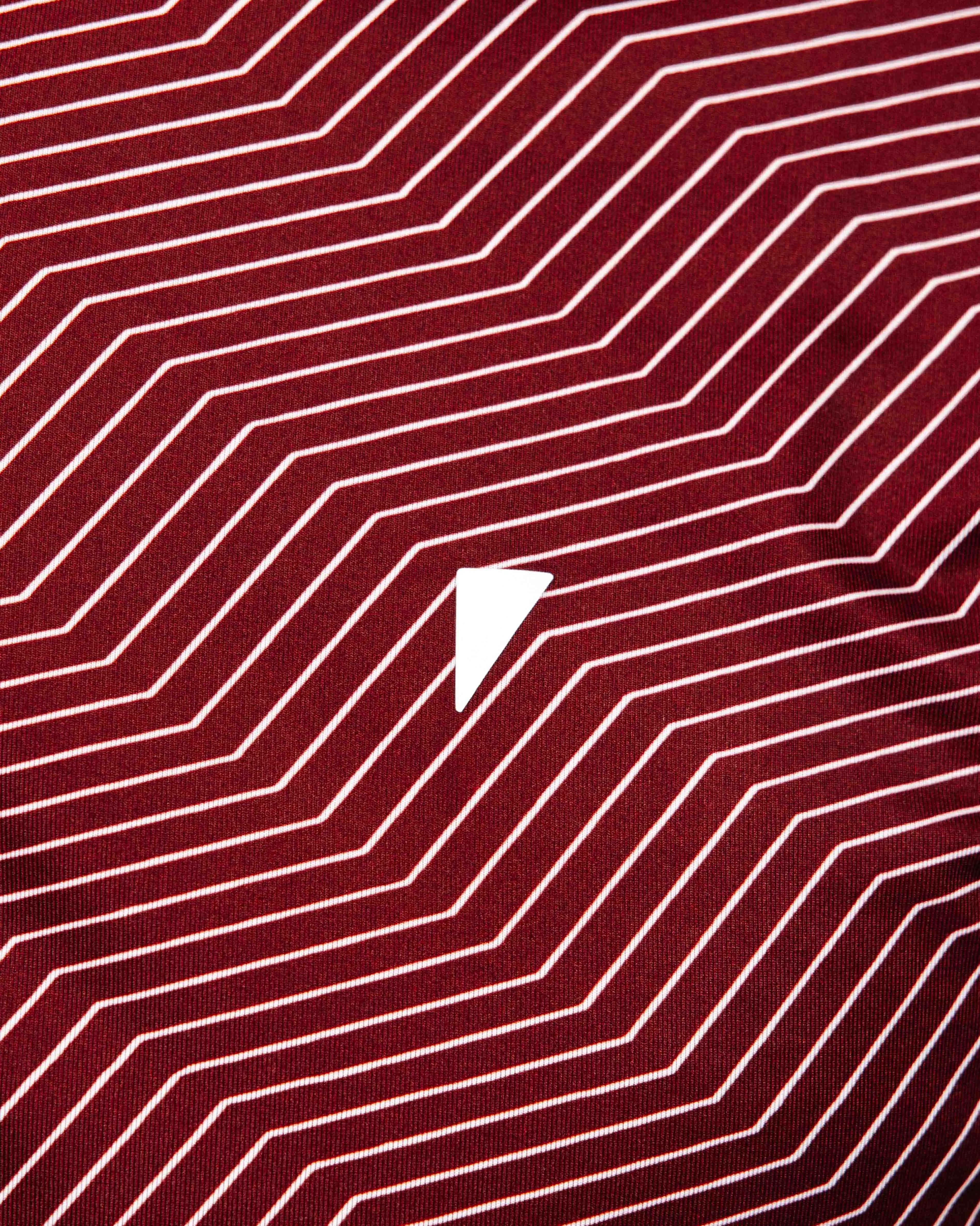 Maroon Chevron Blade Polo,Men Top