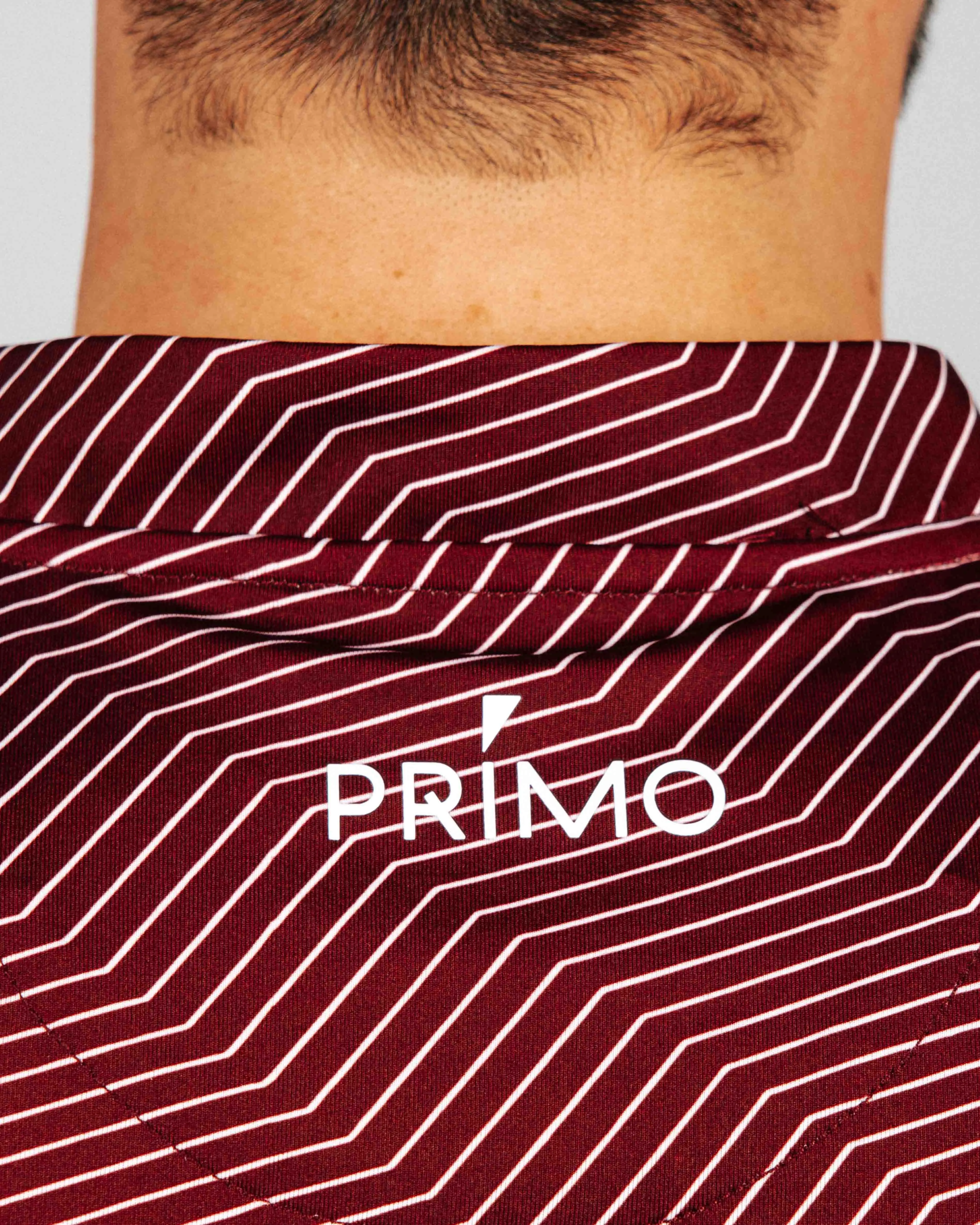 Maroon Chevron Blade Polo,Men Top