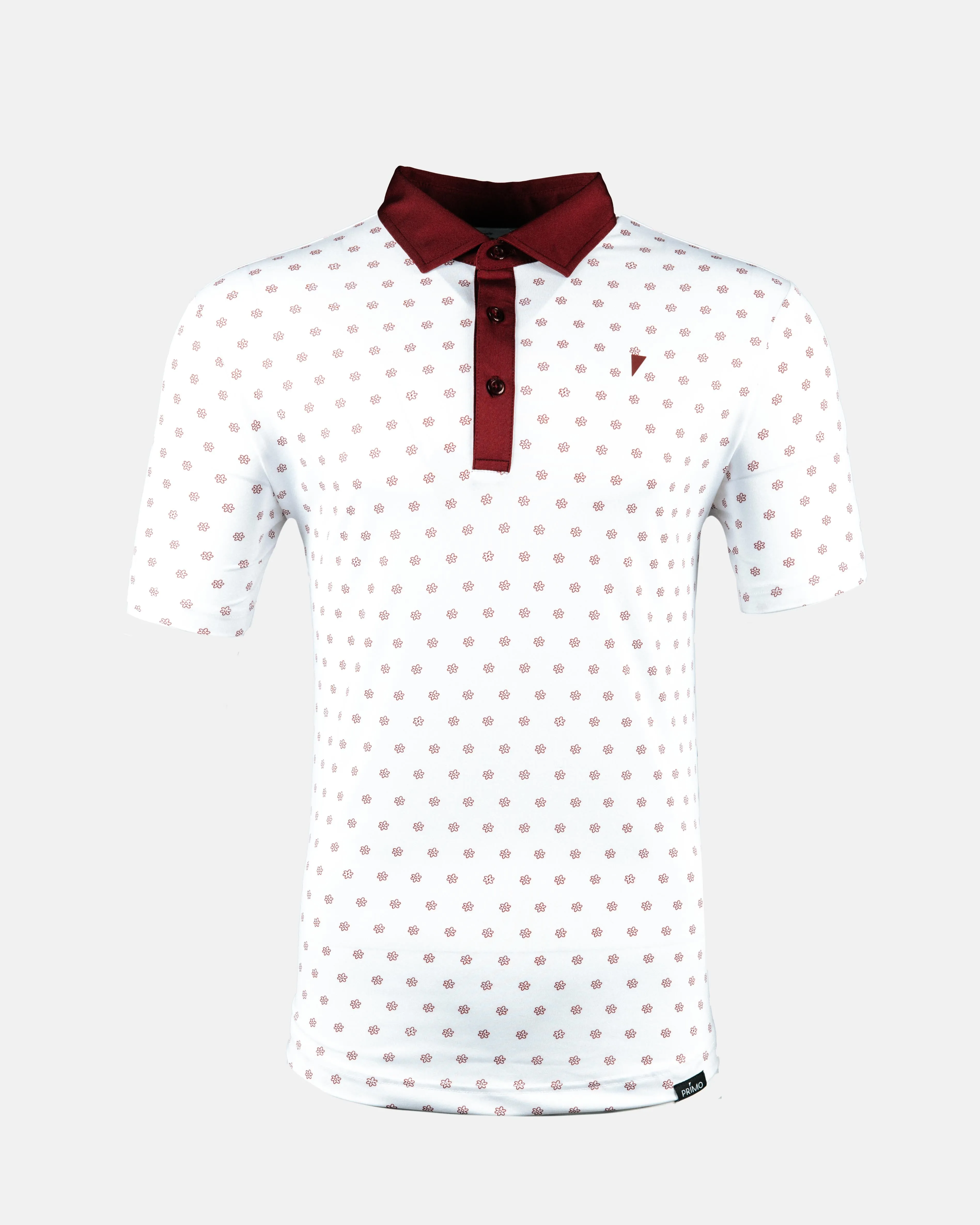 Maroon Daisy Classic Polo,Men Top