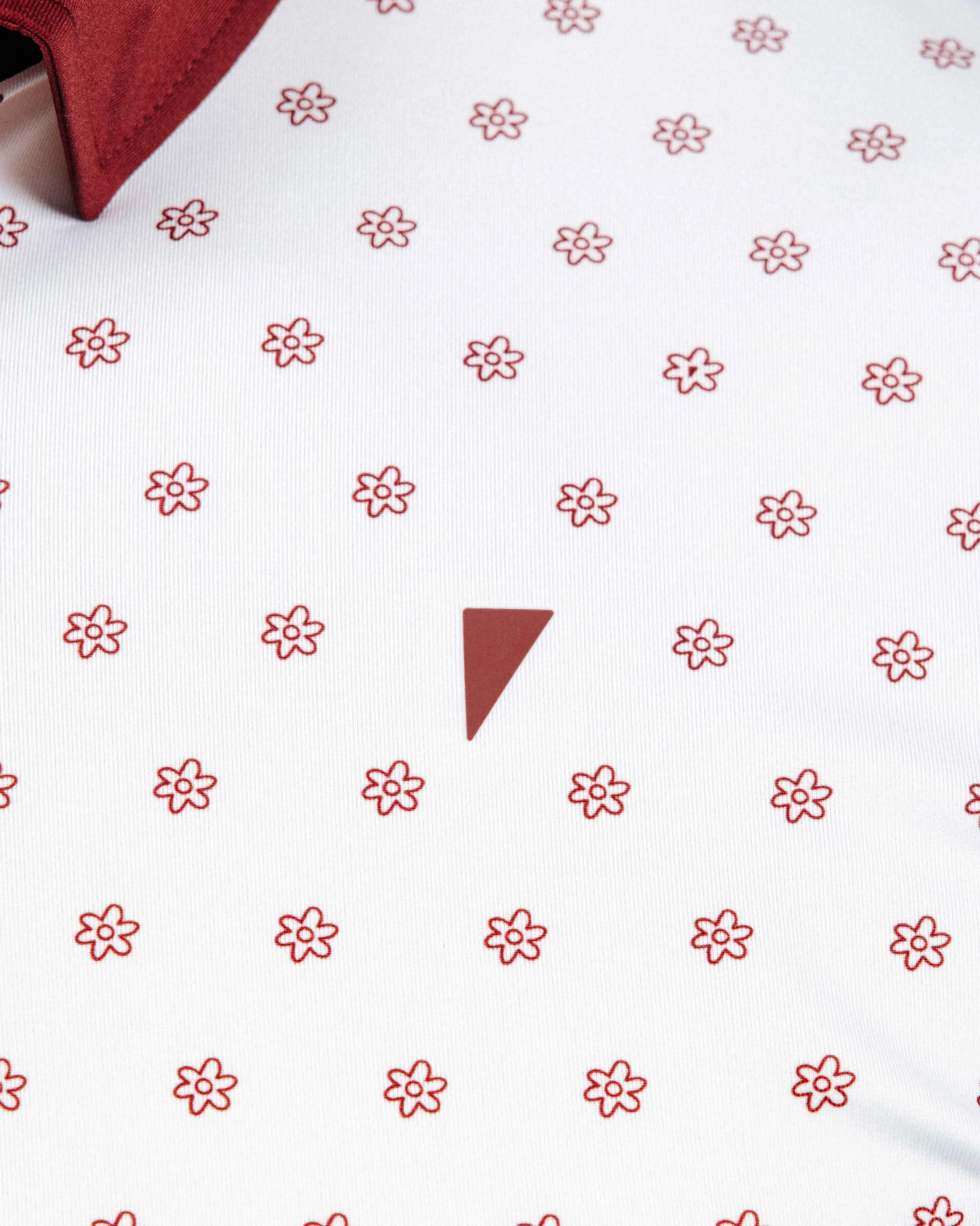 Maroon Daisy Classic Polo,Men Top