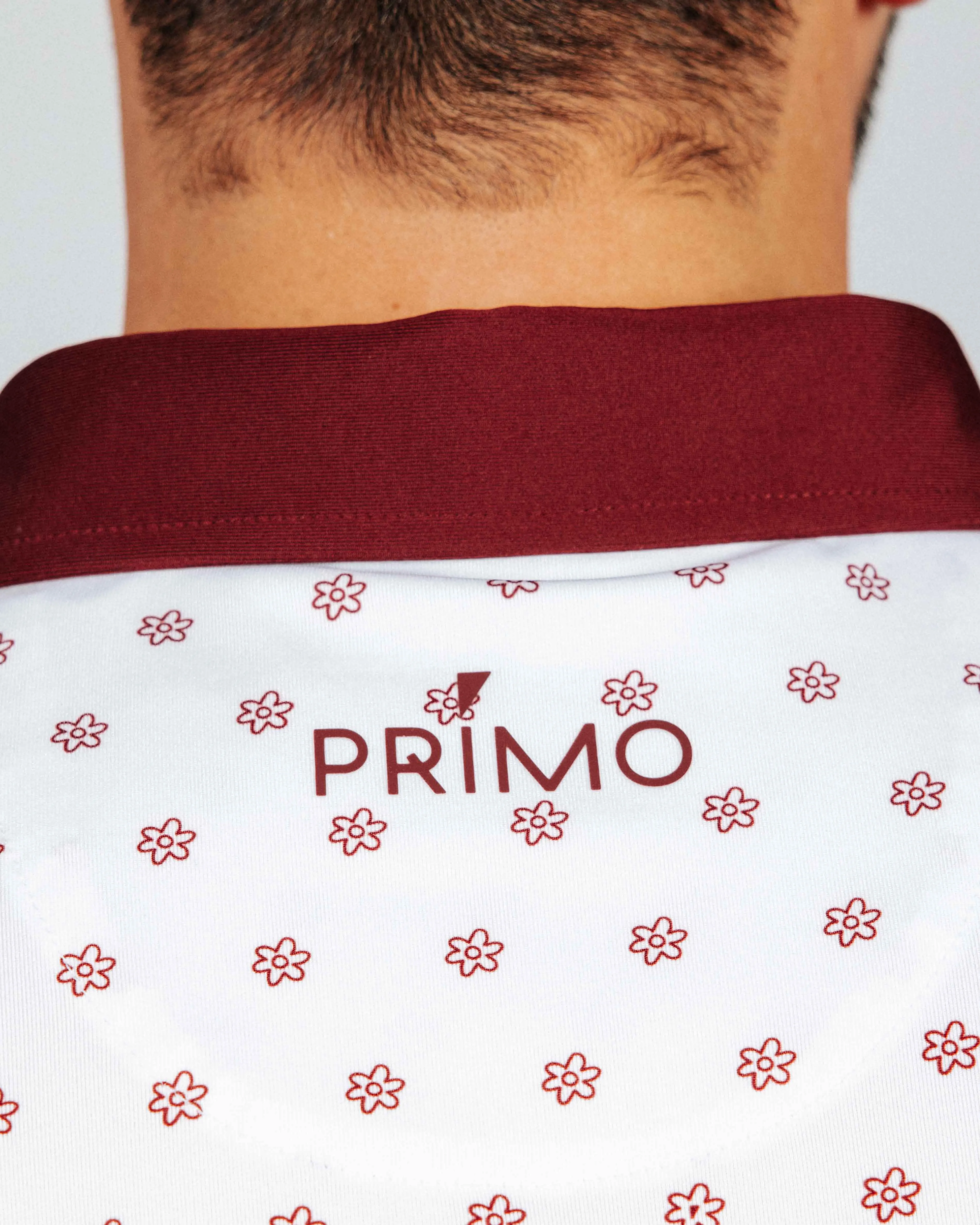 Maroon Daisy Classic Polo,Men Top