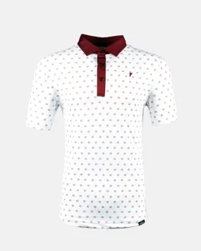 Maroon Daisy Classic Polo,Men Top