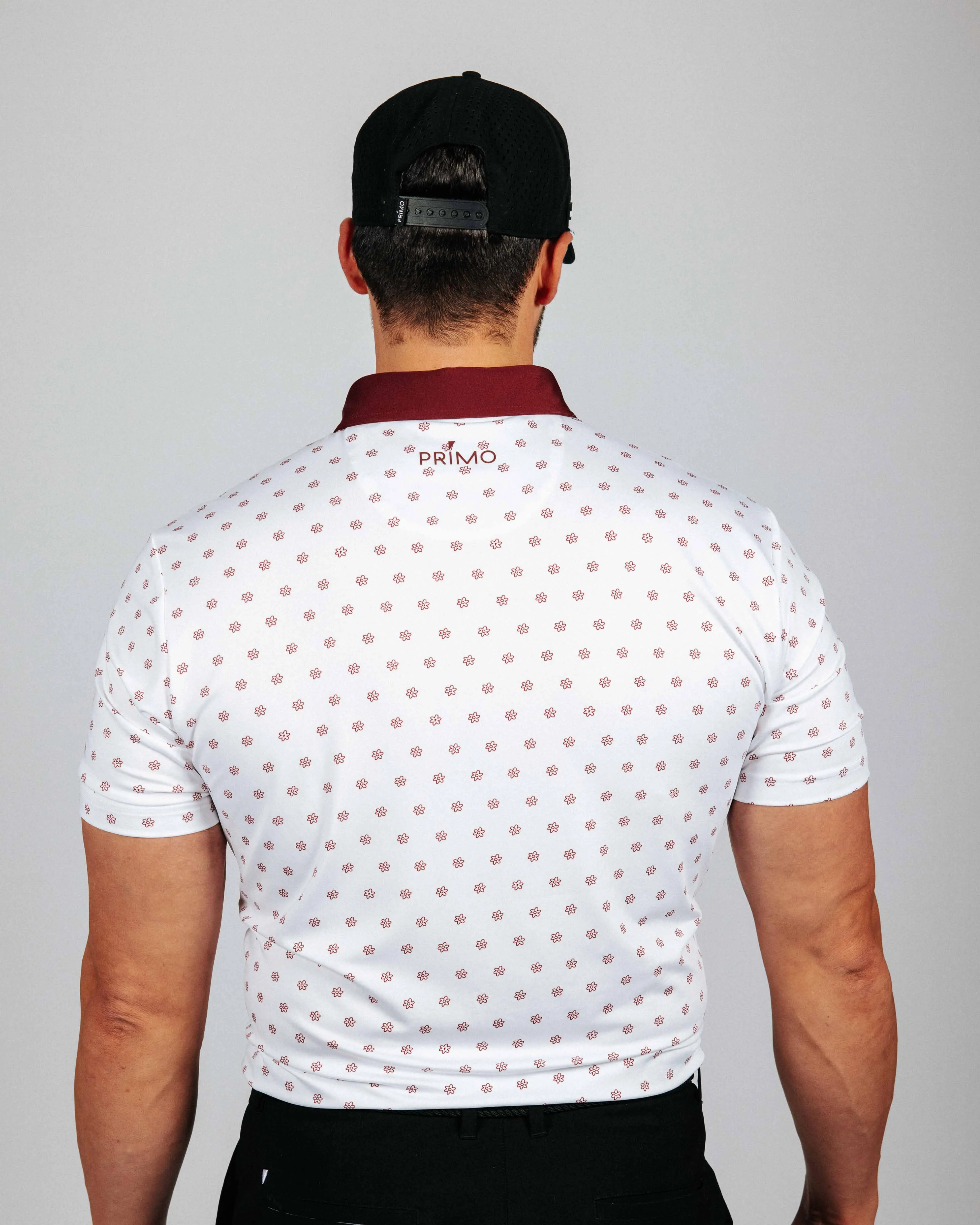 Maroon Daisy Classic Polo,Men Top