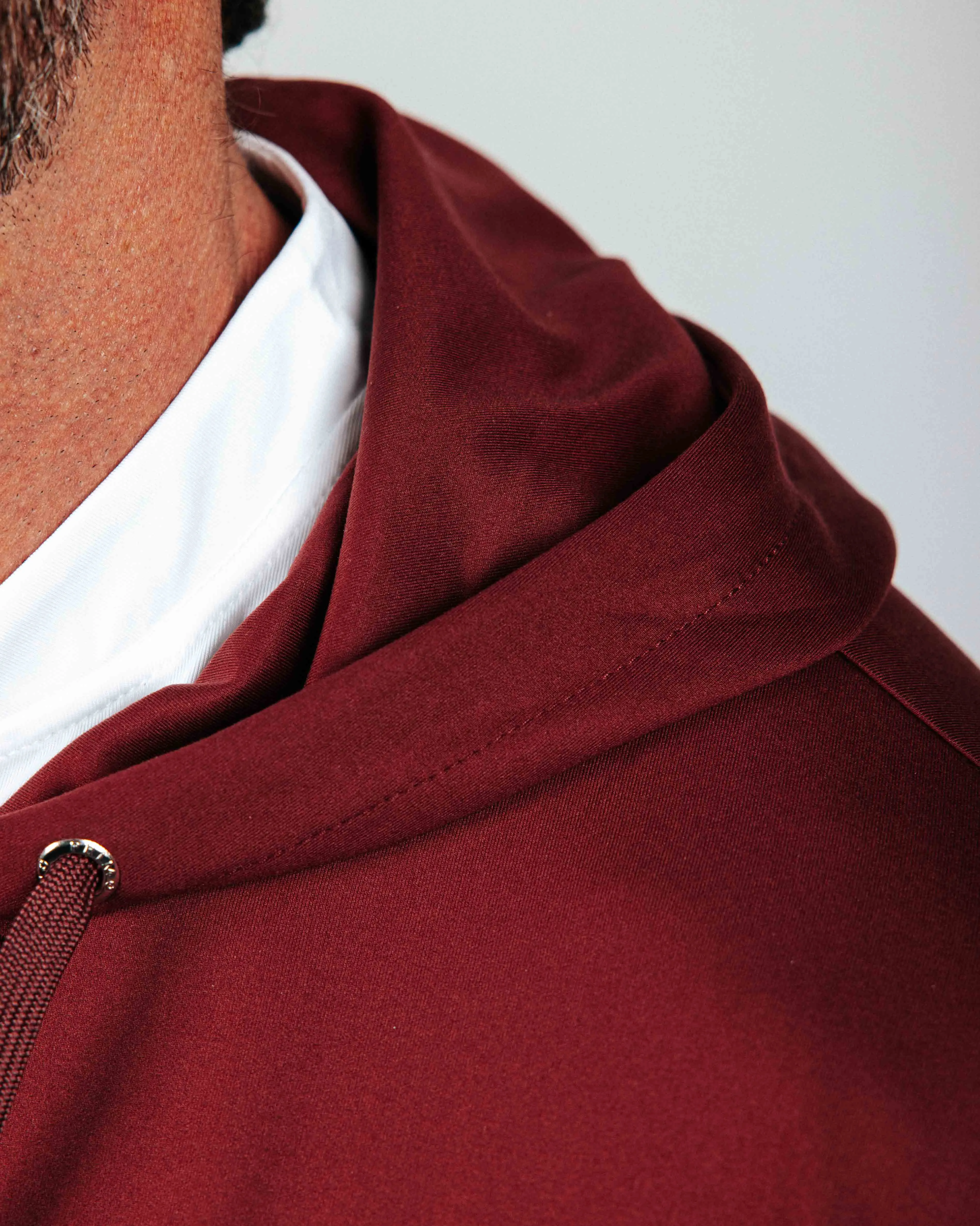 Maroon Golf Hoodie,Men Top