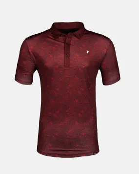Maroon Ocean Spray Classic Polo,Men Top