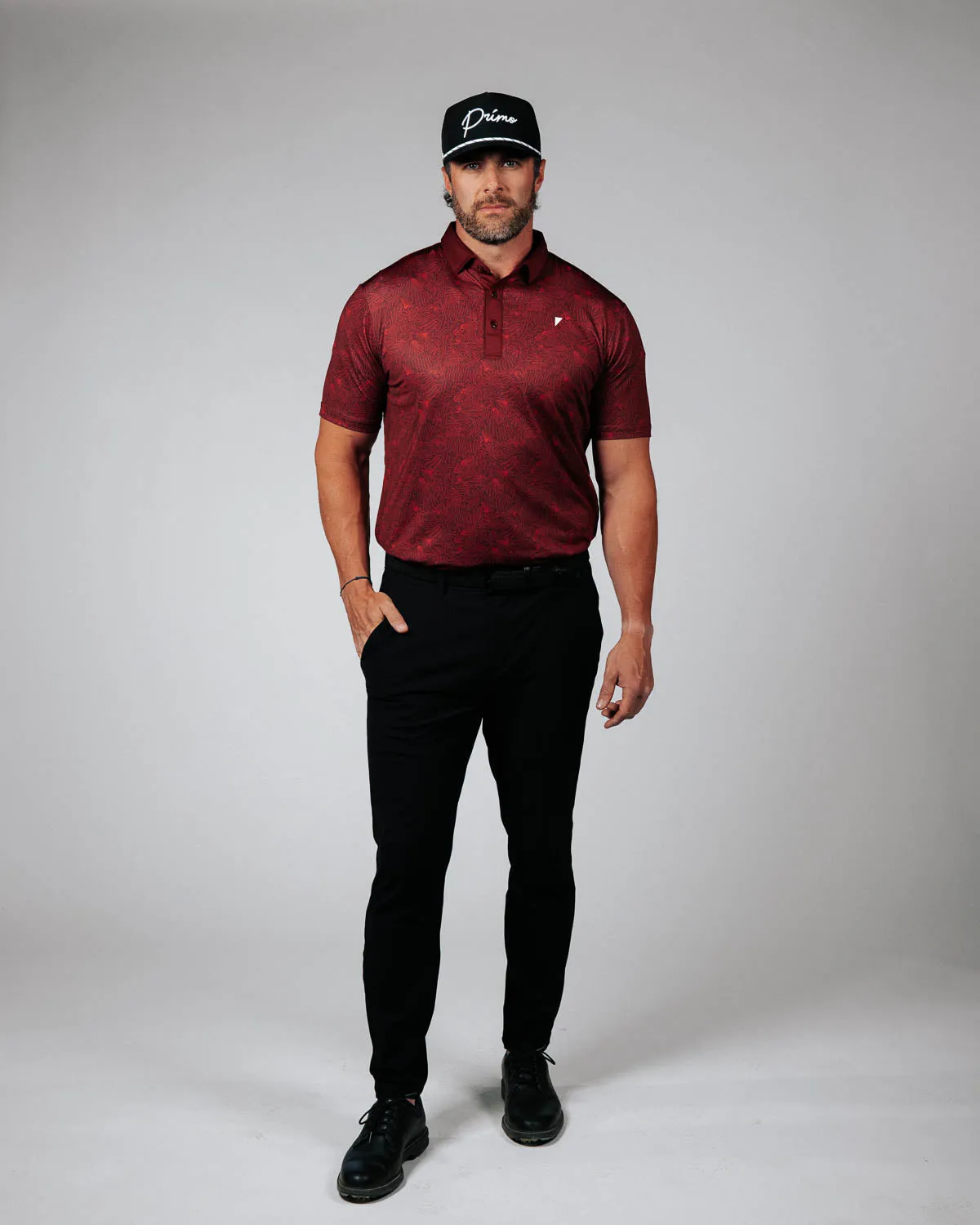Maroon Ocean Spray Classic Polo,Men Top