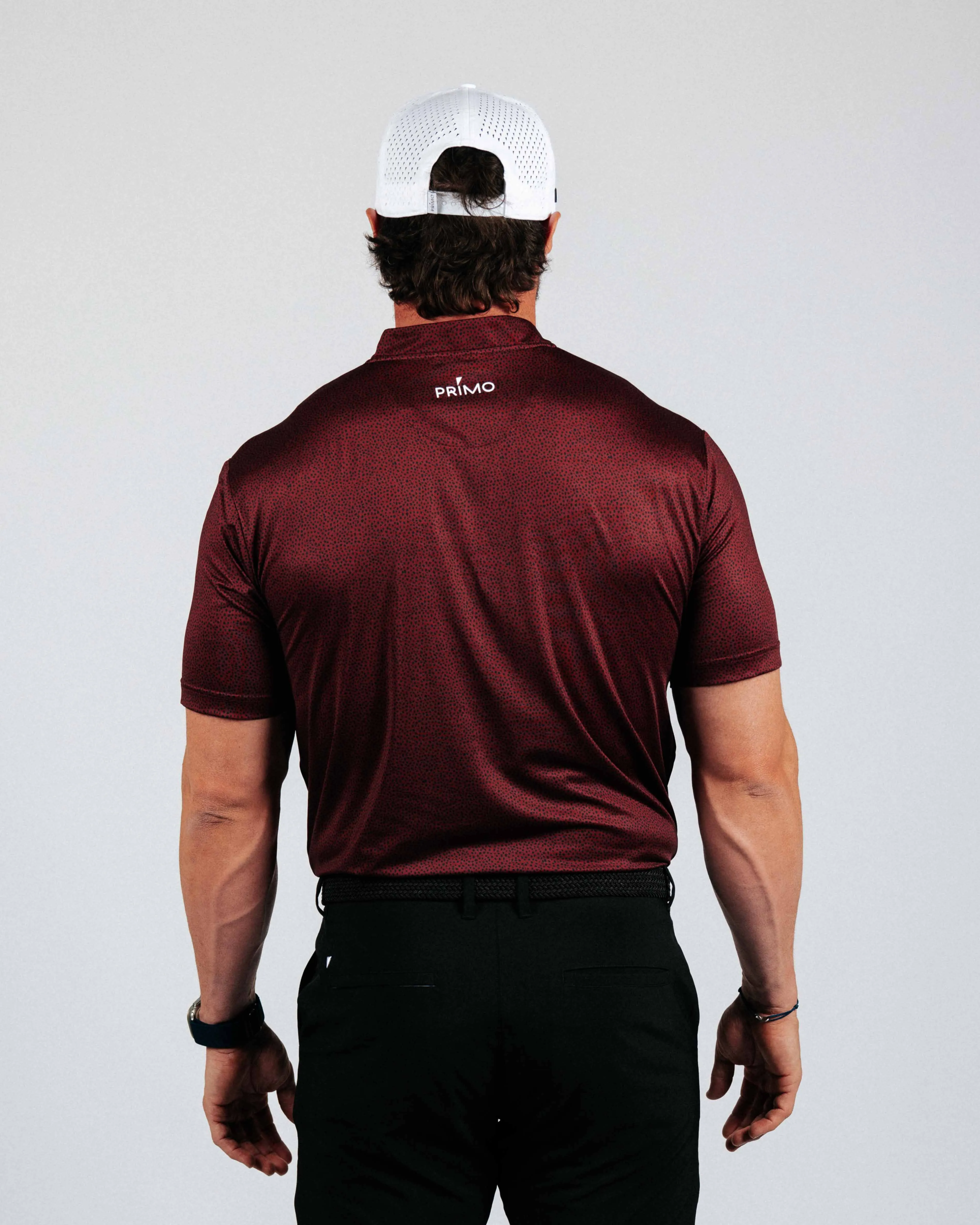 Maroon Pebble Blade Polo,Men Top